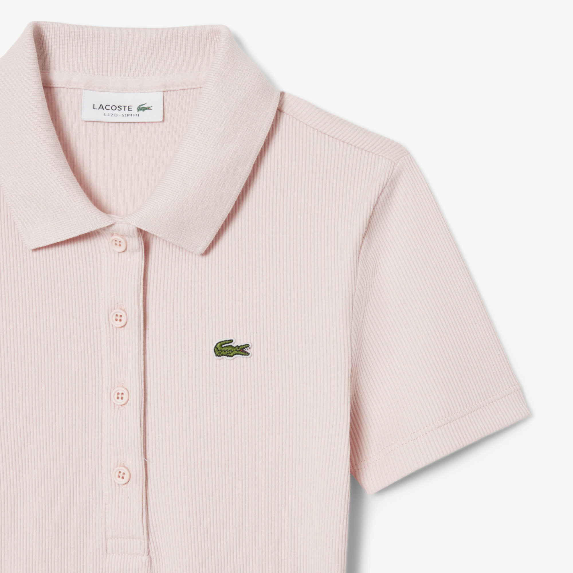 Женское поло Lacoste Slim Fit из органического хлопка DF5377 розовый  Фото 5