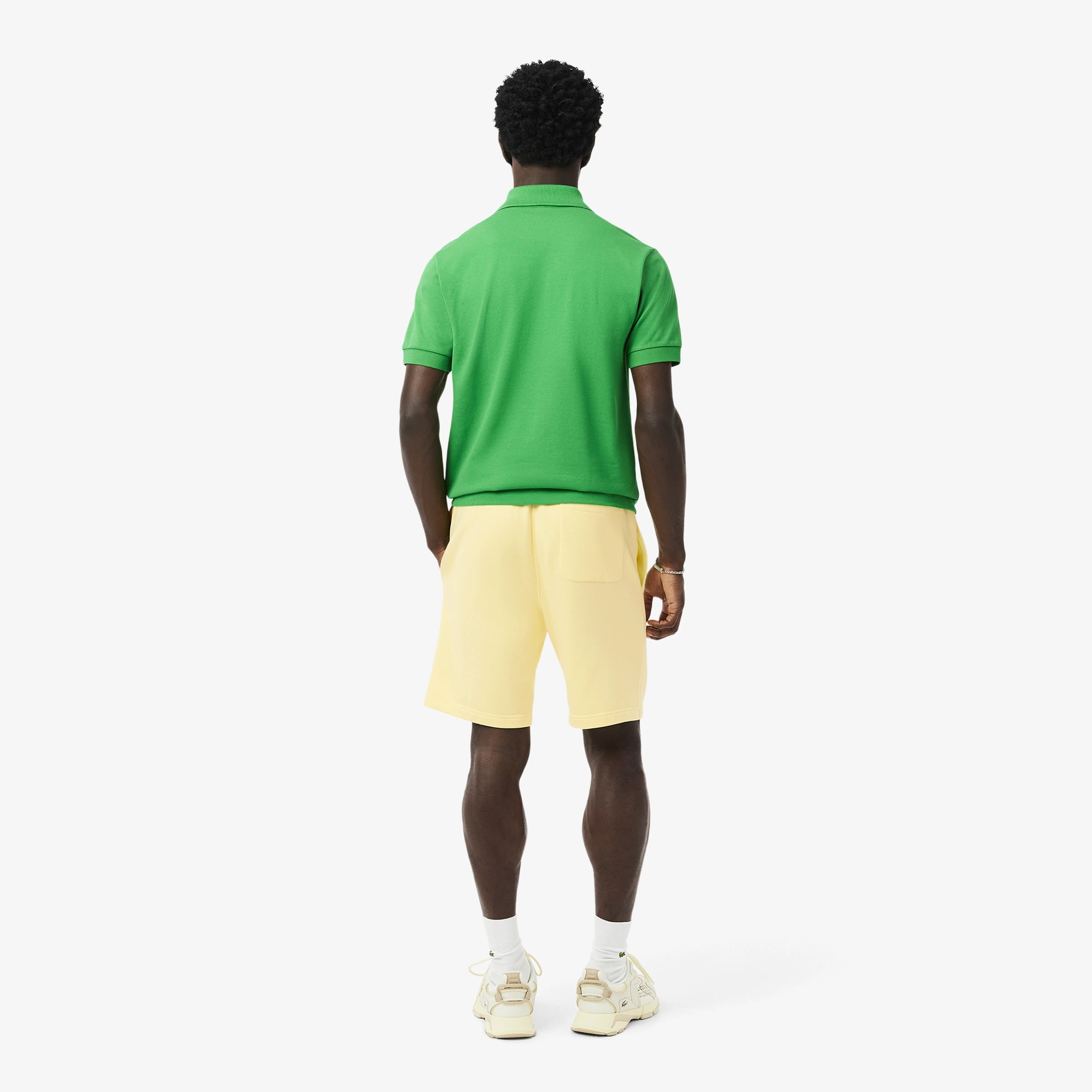 Мужские шорты Lacoste из органического хлопка GH0286 жёлтый  Фото 2