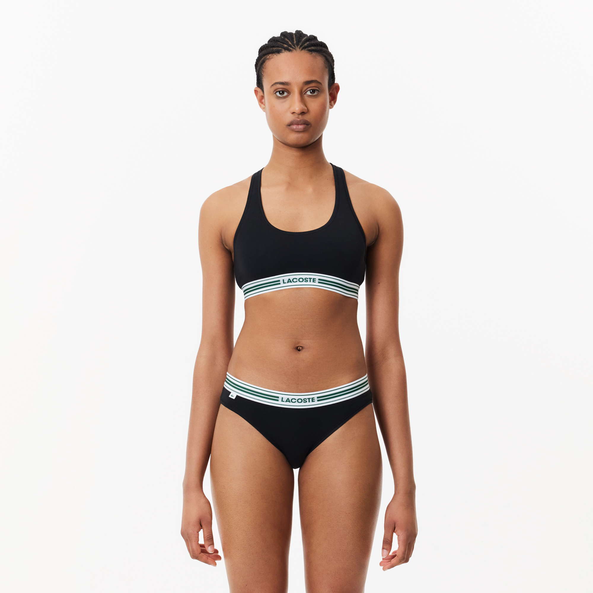 Женский топ Lacoste из органического хлопка, черный, арт. if8179