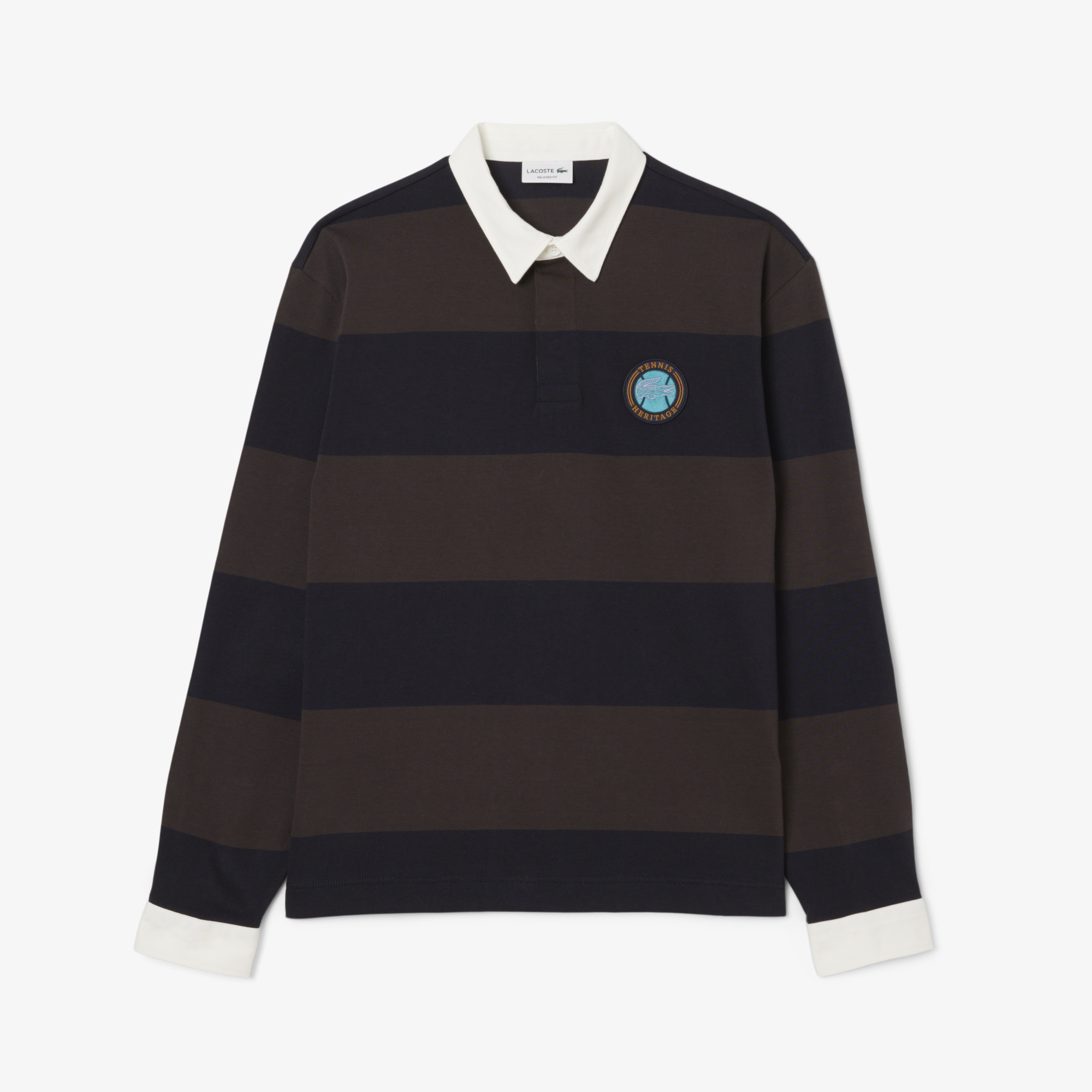 Мужское поло-регби Lacoste RELAXED FIT KH5916 синий  Фото 4