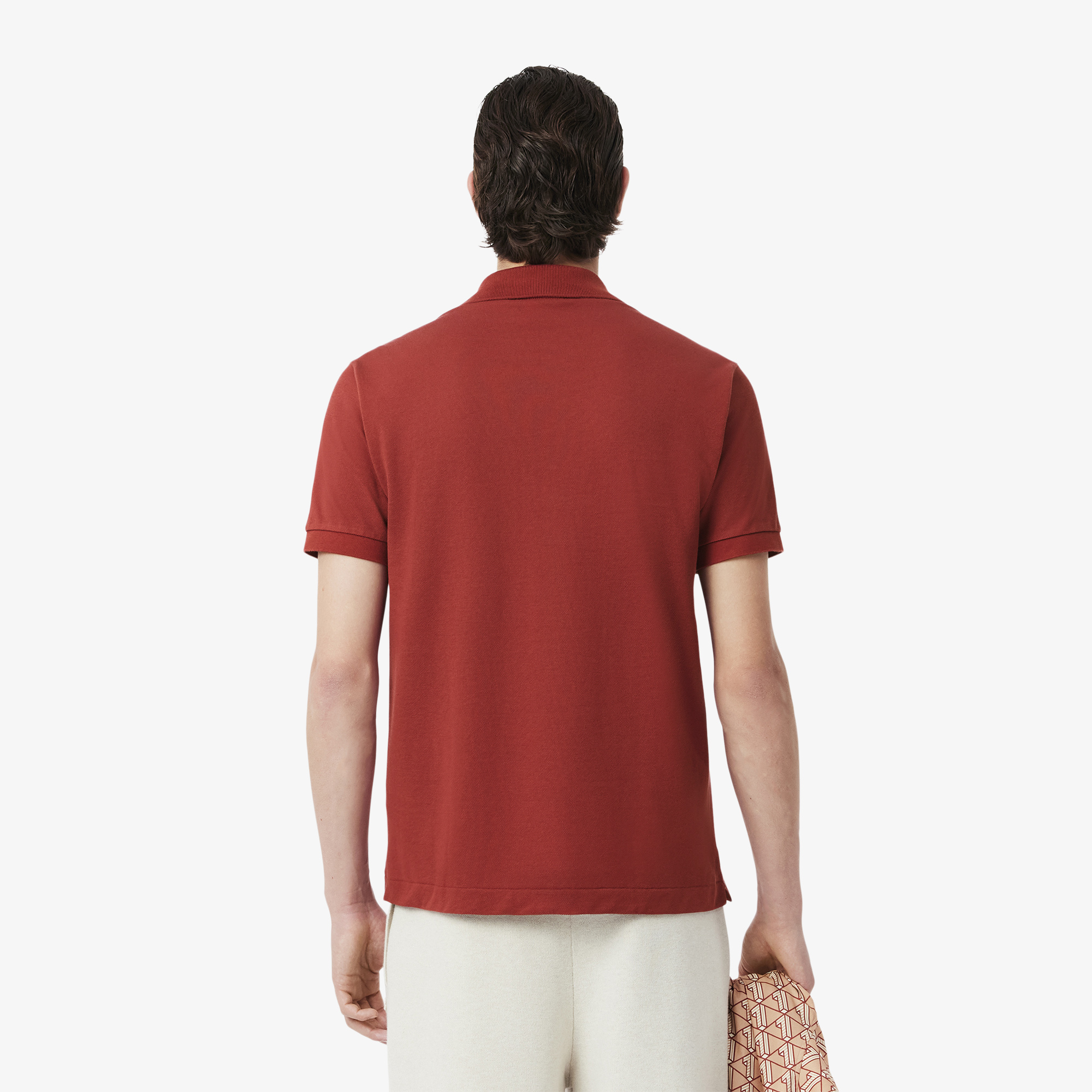 Мужское поло Lacoste L1212 Classic Fit L1212 коричневый  Фото 2