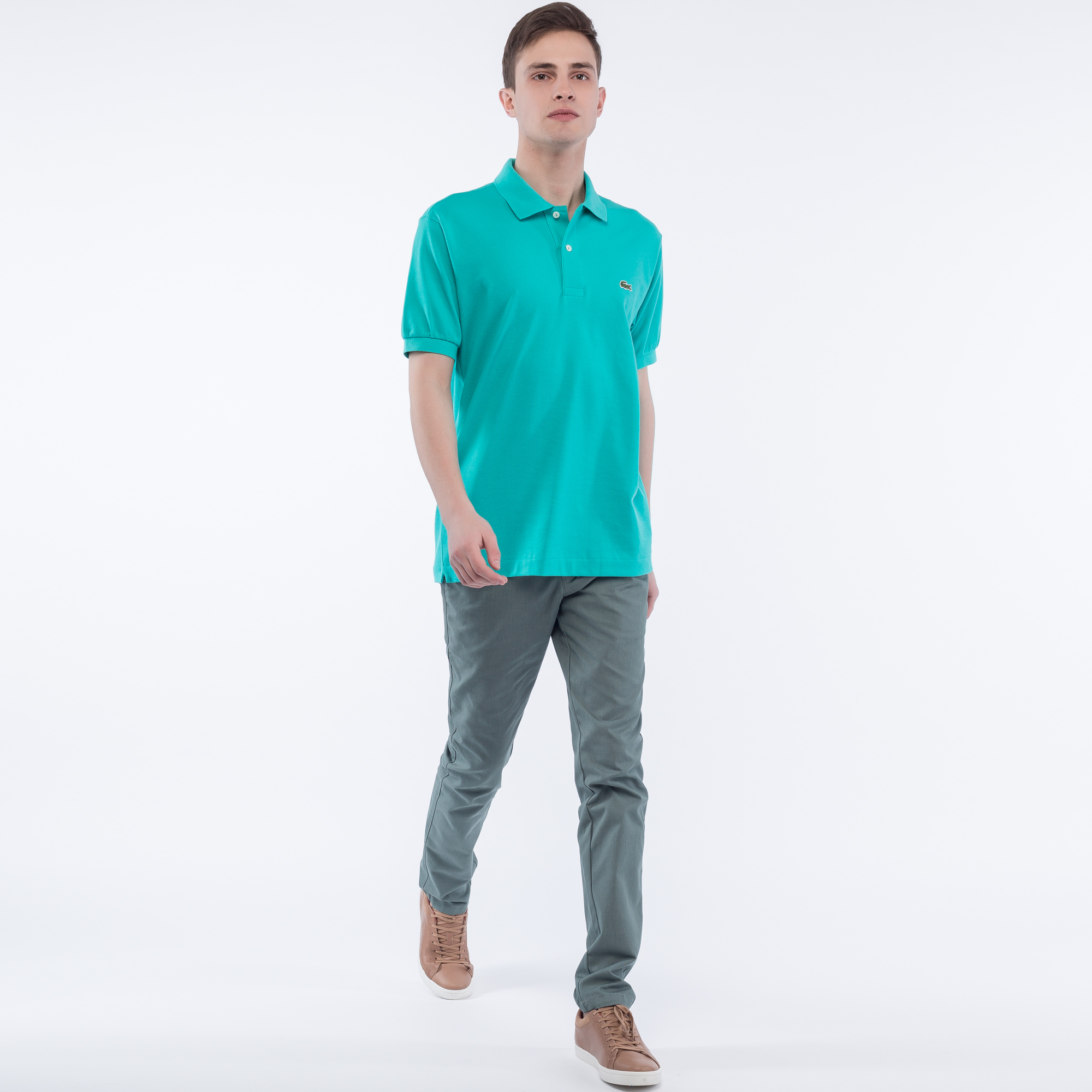 мужское поло lacoste l1212 classic fit