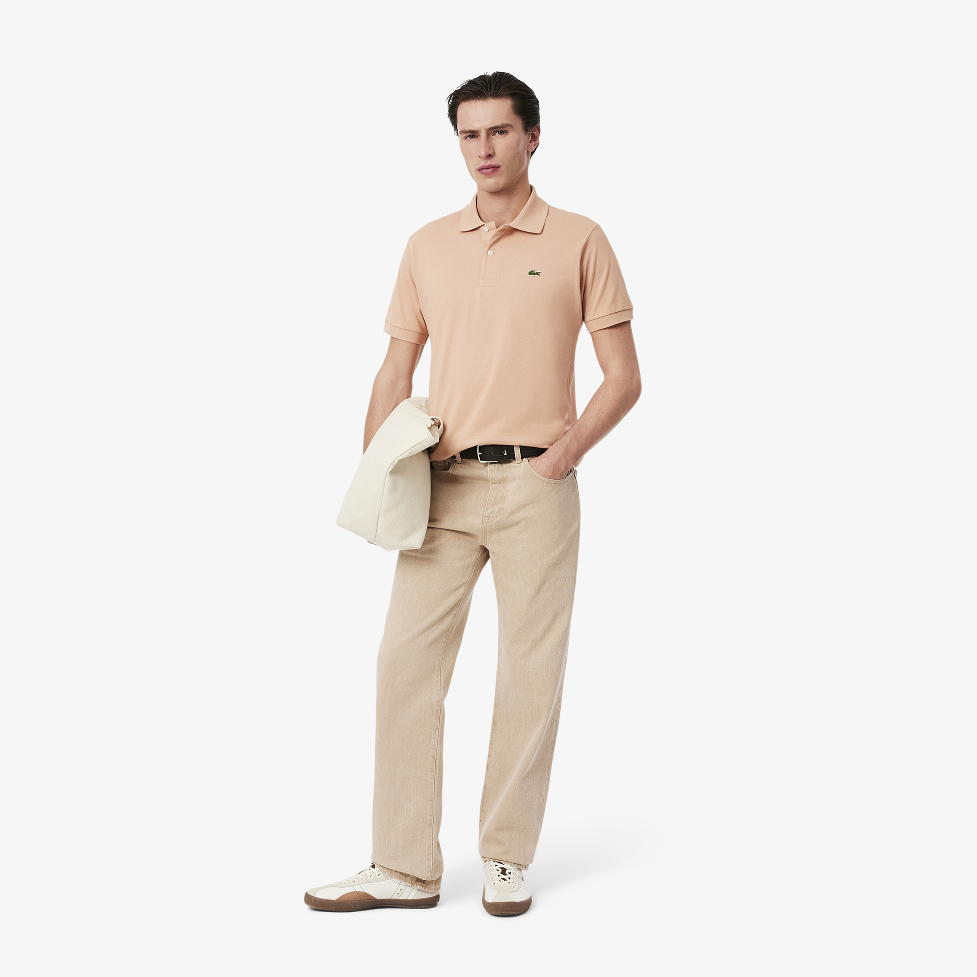 Мужское поло Lacoste L1212 Classic Fit L1212 розовый  Фото 4