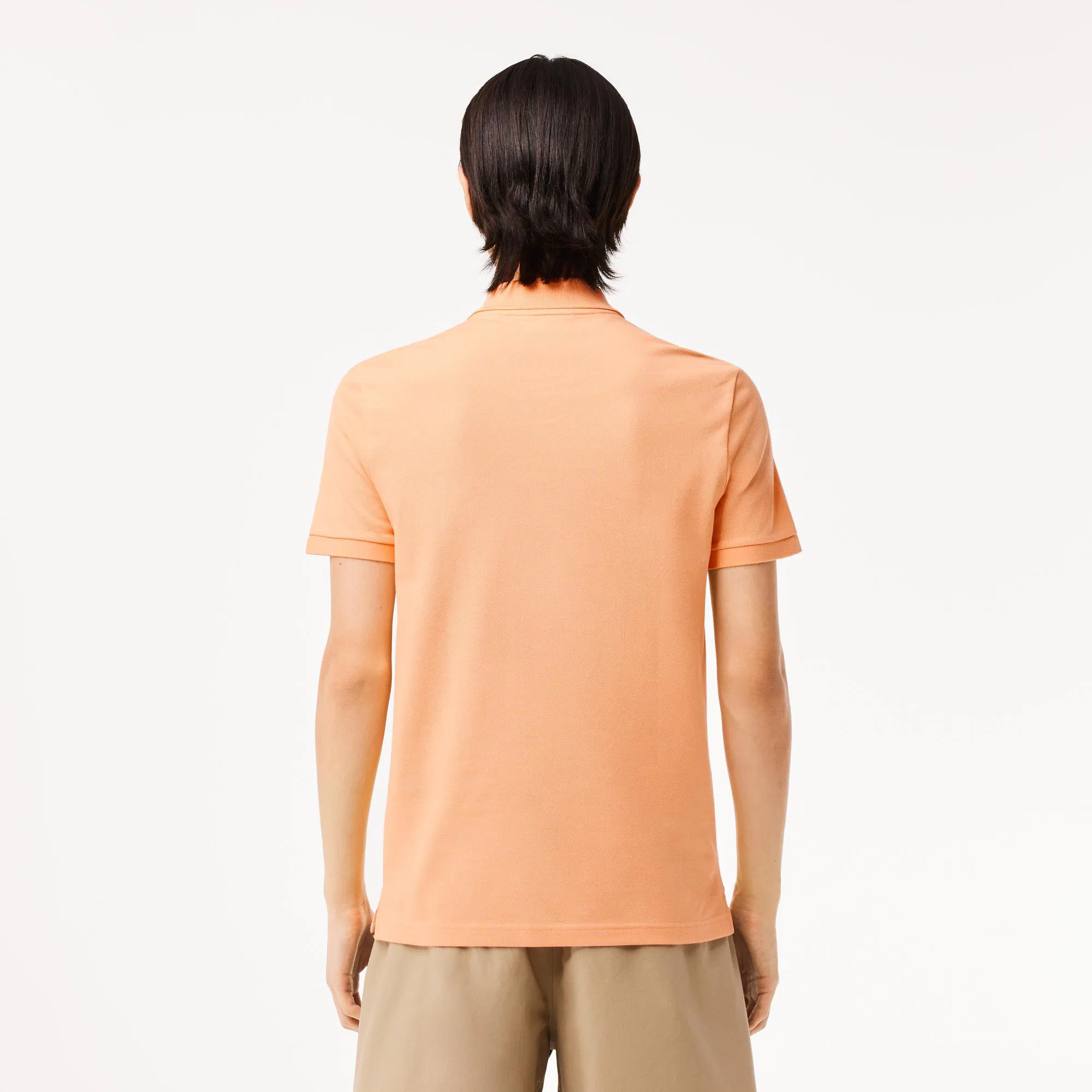 Мужское поло Lacoste L.12.12 Slim Fit PH4012 оранжевый  Фото 2