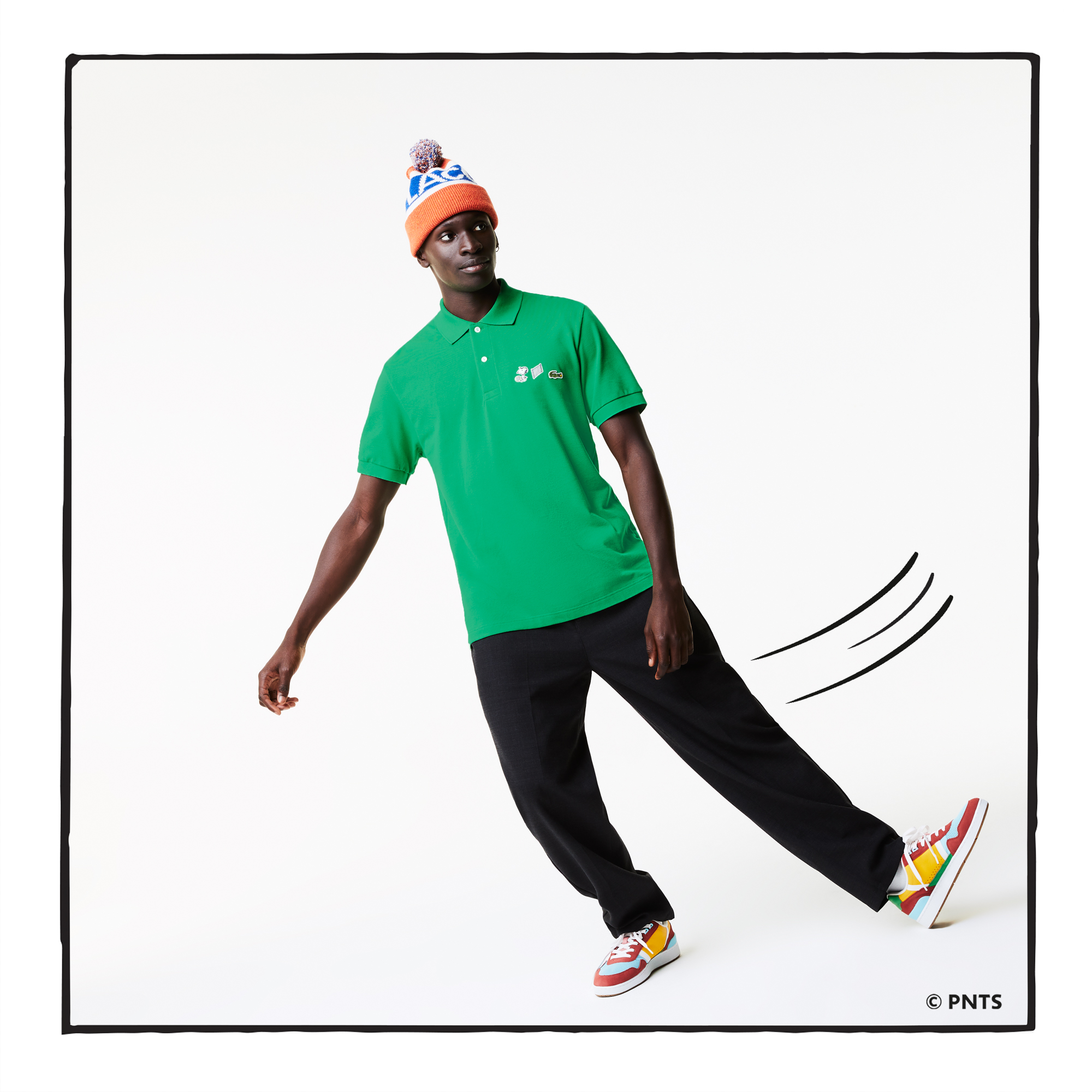 фото Мужское поло lacoste x peanuts relaxed fit