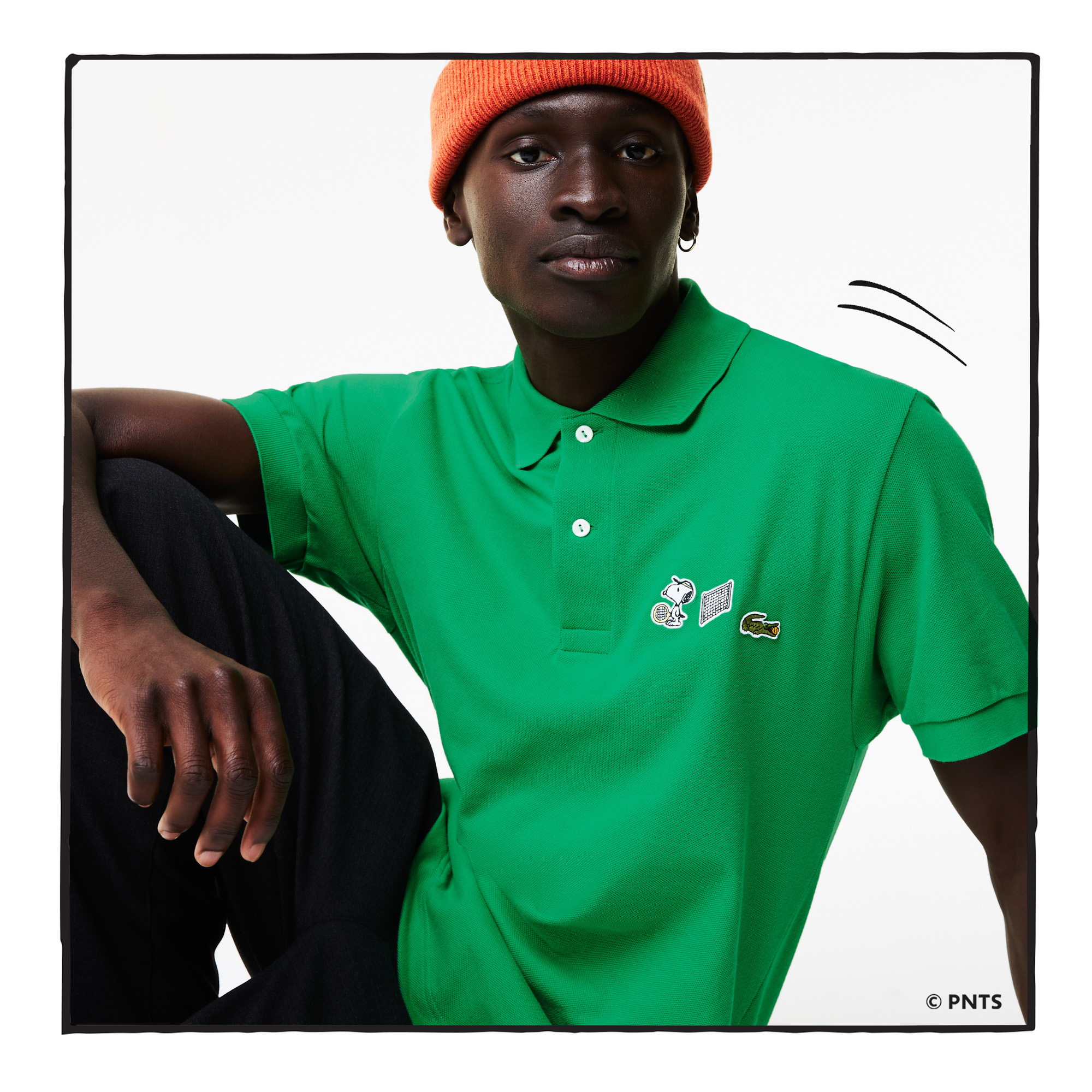 фото Мужское поло lacoste x peanuts relaxed fit