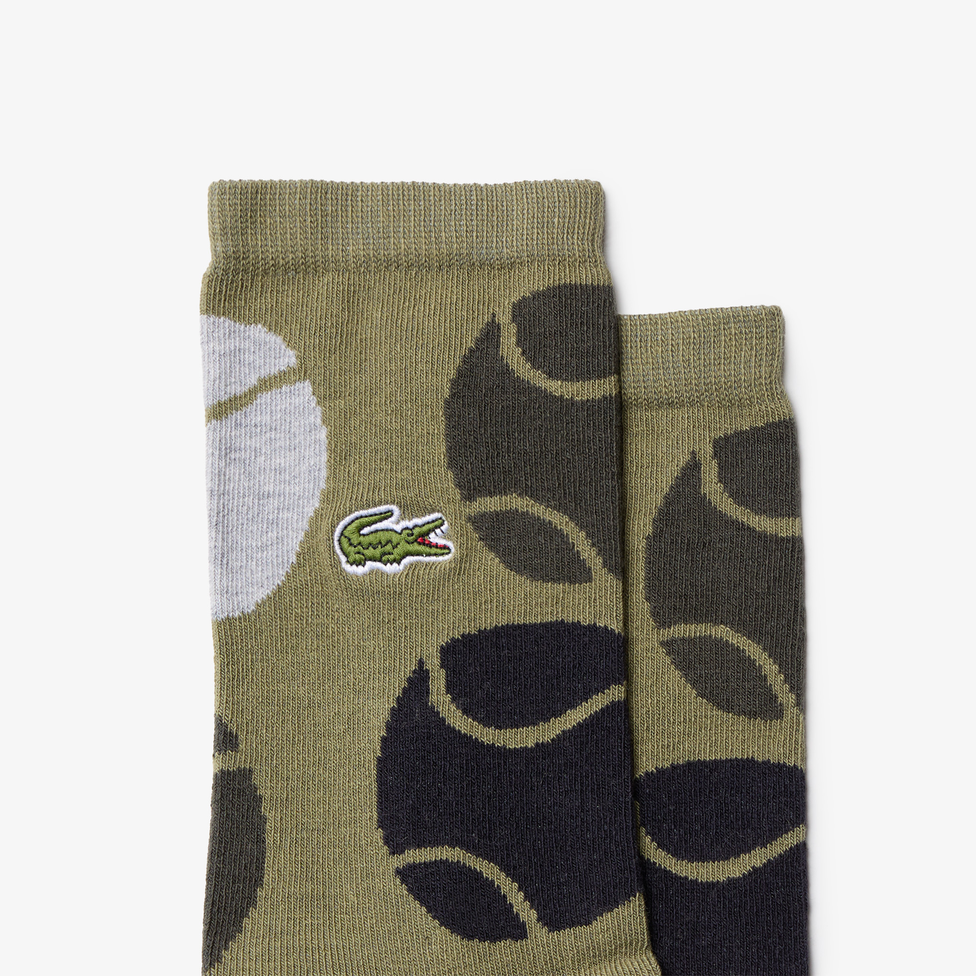 Трикотажные высокие носки Lacoste Unisex RA2536 хаки  Фото 2