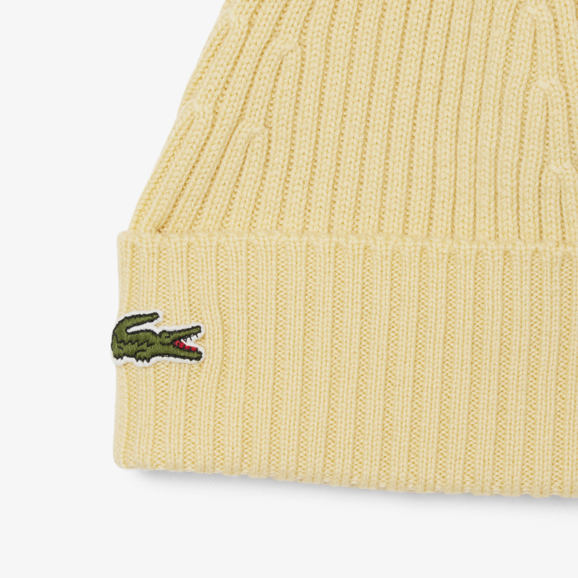 фото Шерстяная шапка lacoste unisex в рубчик