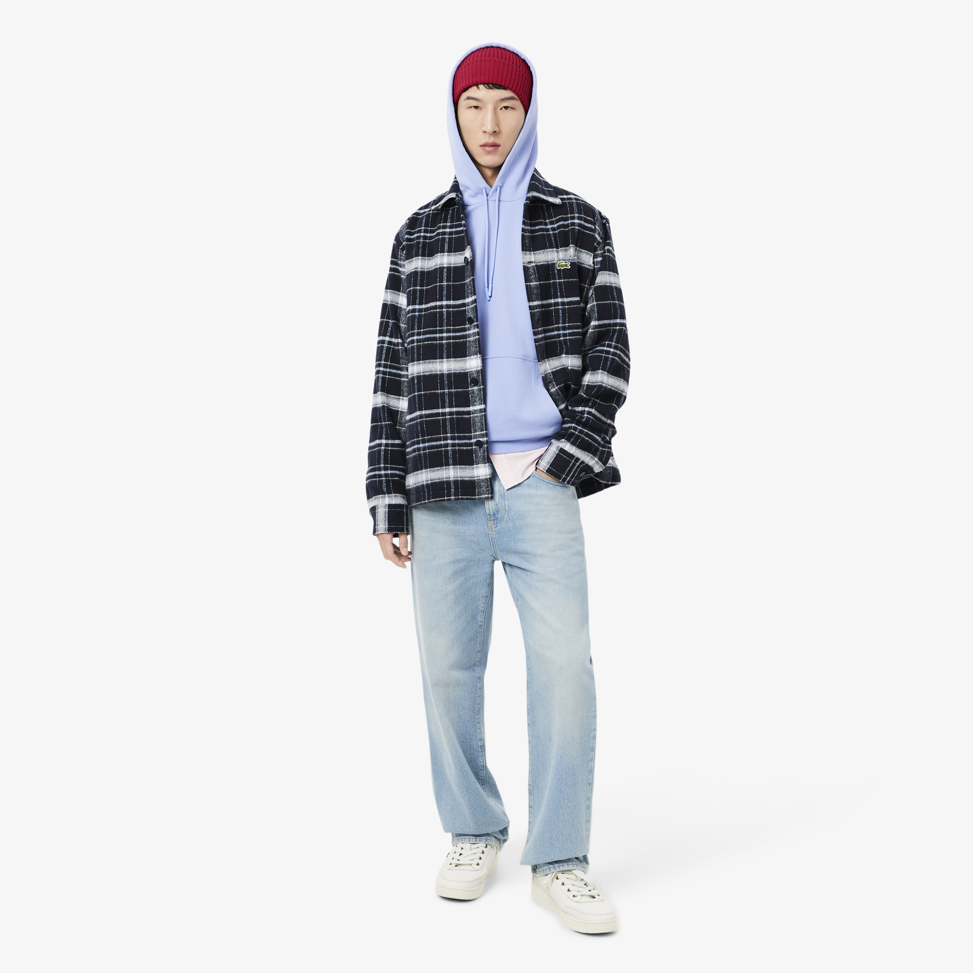 фото Шерстяная шапка lacoste unisex в рубчик