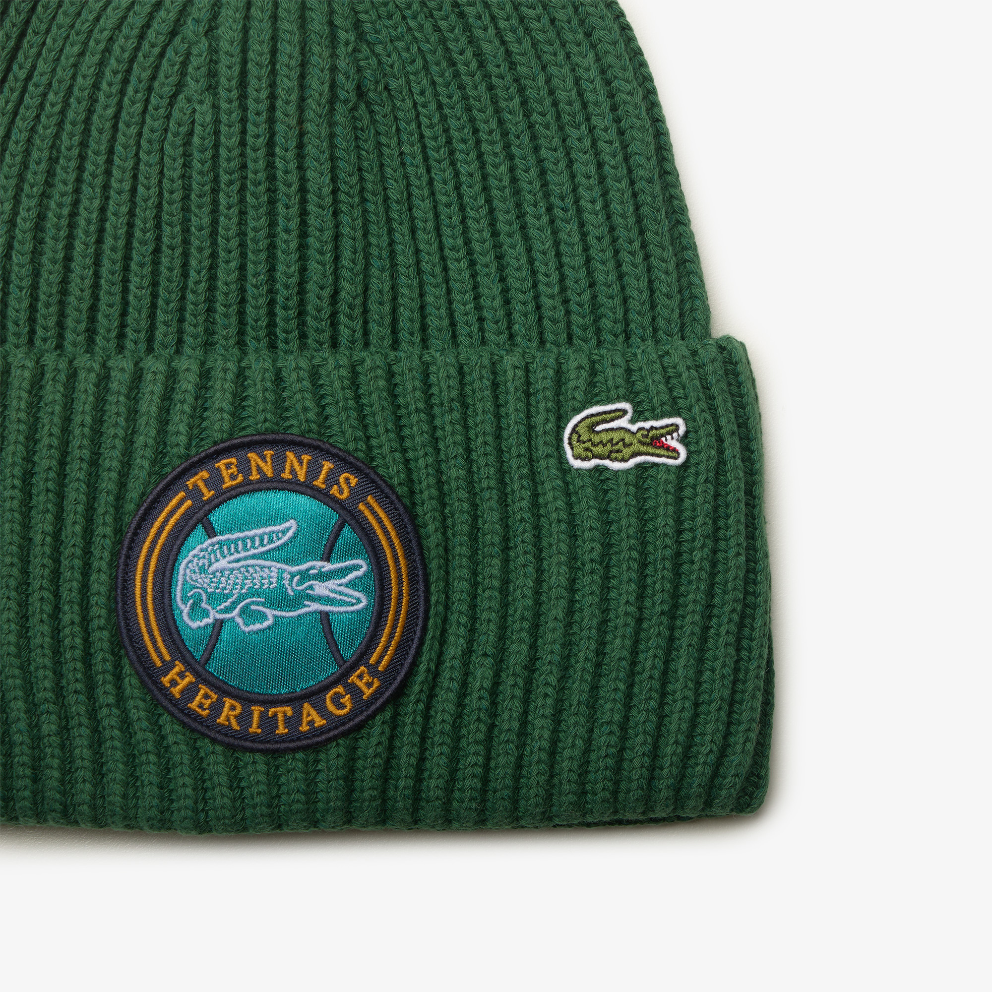 Вязаная шапка Lacoste RB2605 зёленый  Фото 2
