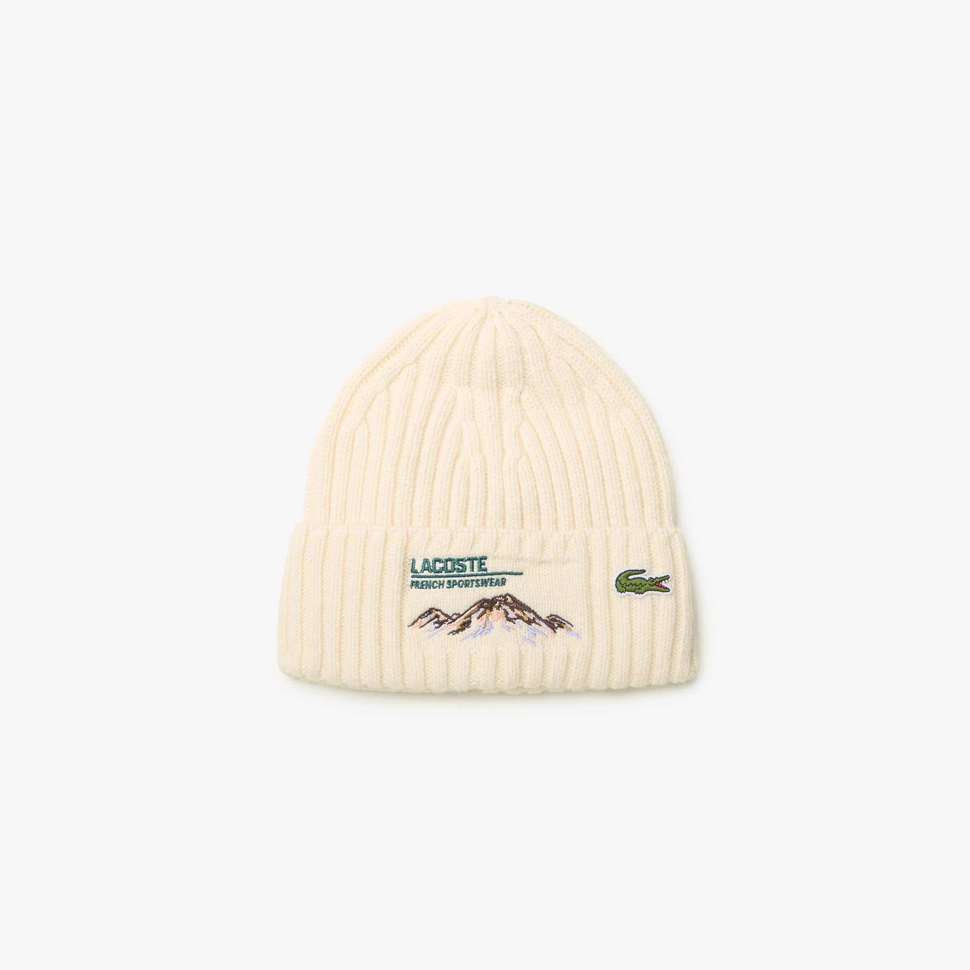 Вязаная шапка Lacoste, молочный, арт. rb2606