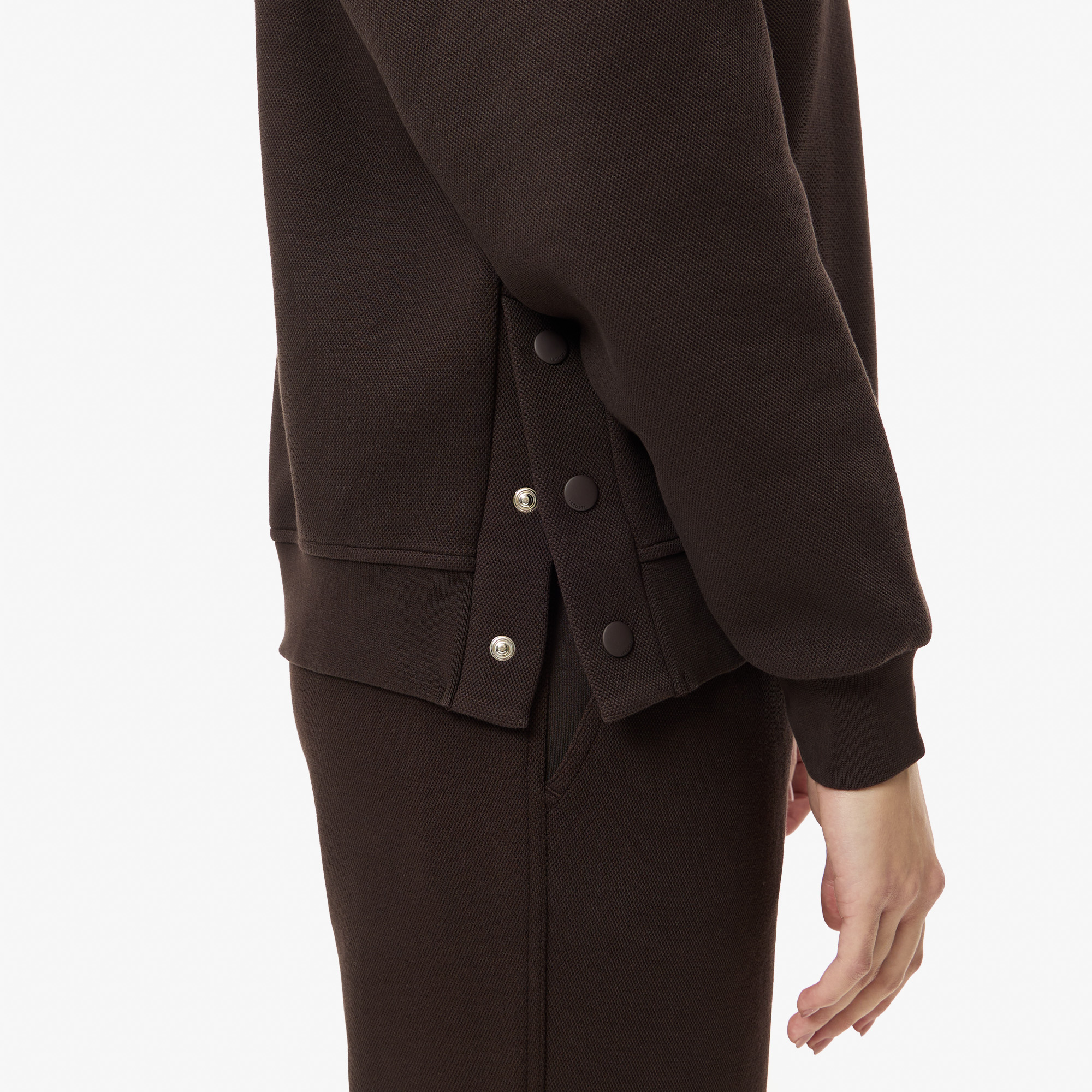 Женская толстовка Lacoste Regular Fit на молнии SF2404 коричневый  Фото 4