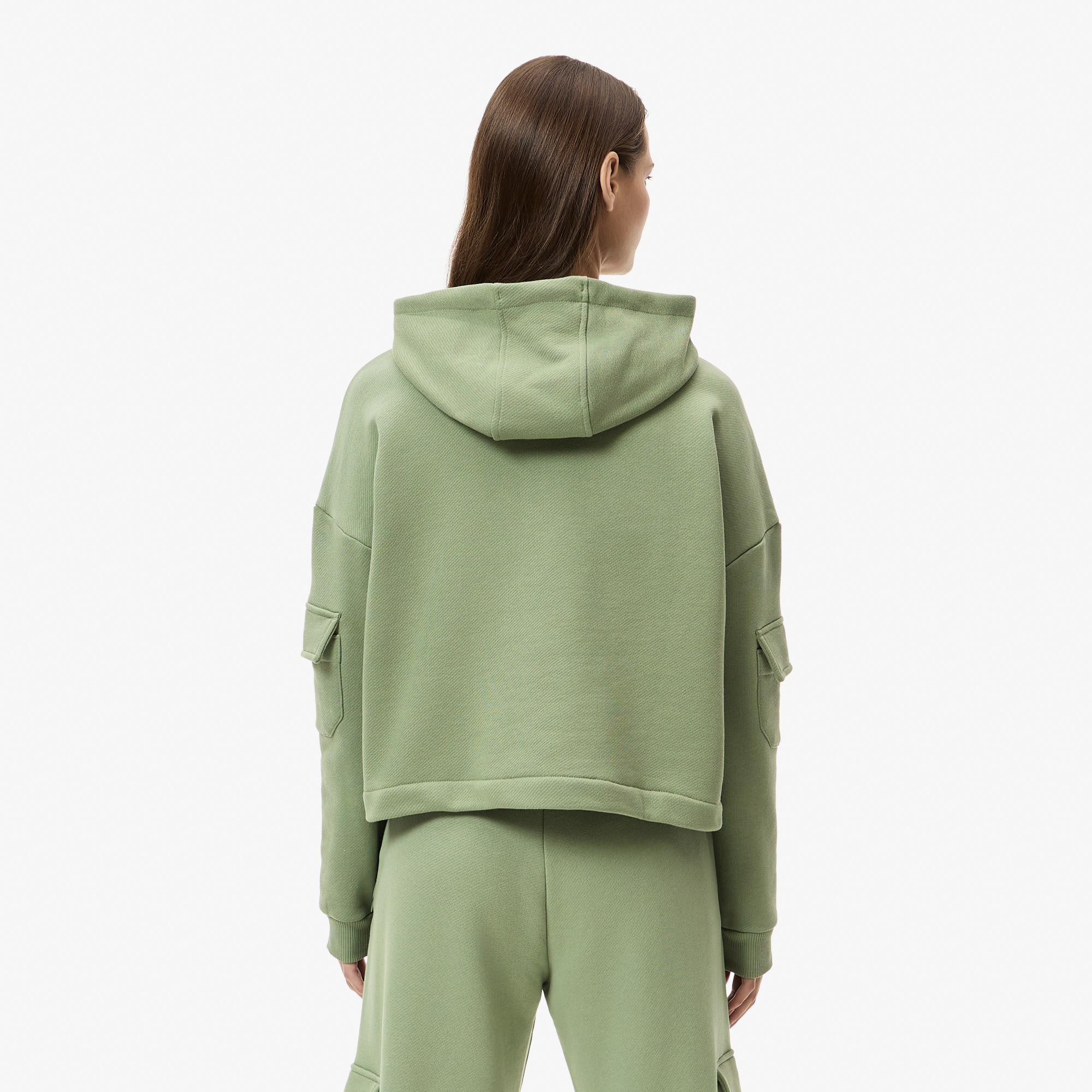 Женский свитшот Lacoste SF2603 зёленый  Фото 2