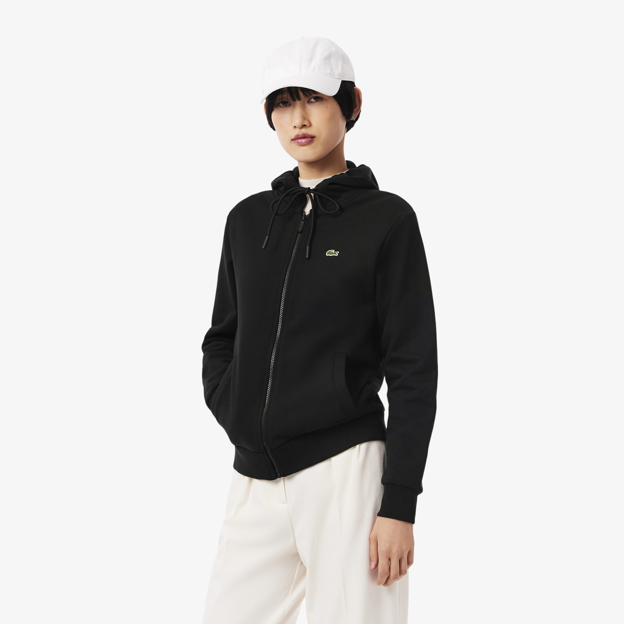 Женская толстовка Lacoste из органического хлопкаиз органического хлопка SF5256 чёрный 