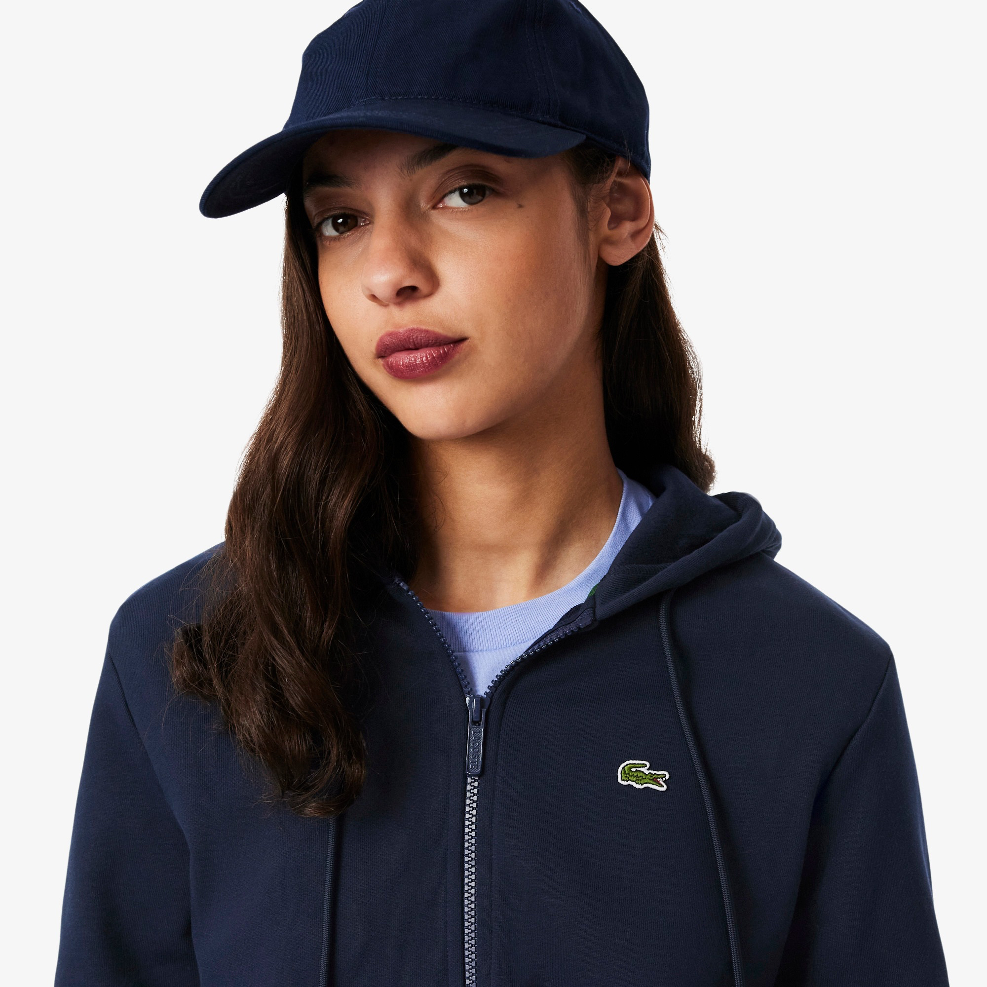 Женская толстовка Lacoste из органического хлопкаиз органического хлопка SF5256 синий  Фото 3