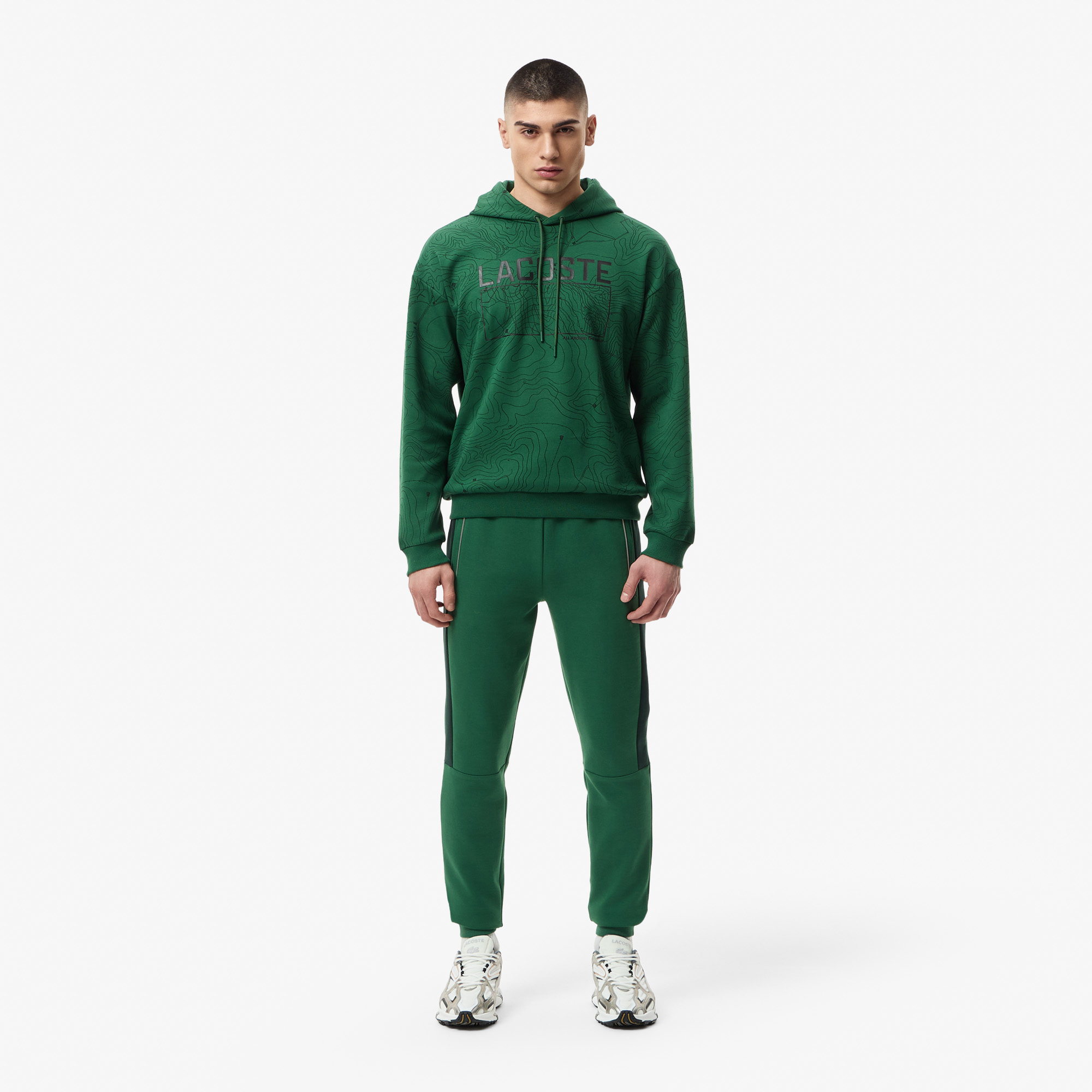 Мужской хлопковый свитшот Lacoste OVERSIZE FIT SH2604R зелёный  Фото 5