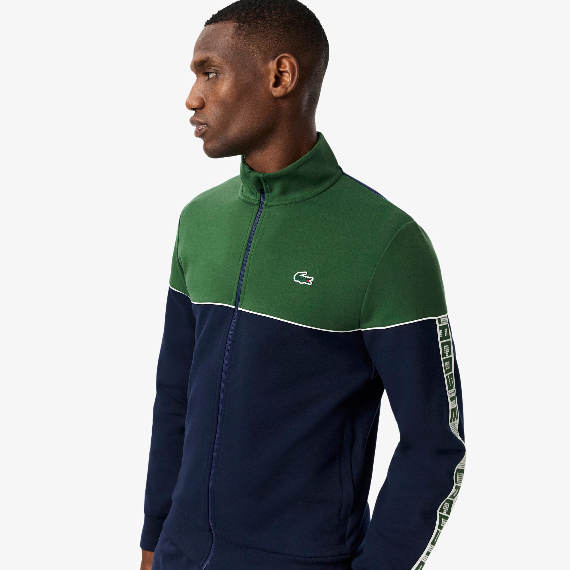 Мужской хлопковый свитшот Lacoste SH4751 синий  Фото 3
