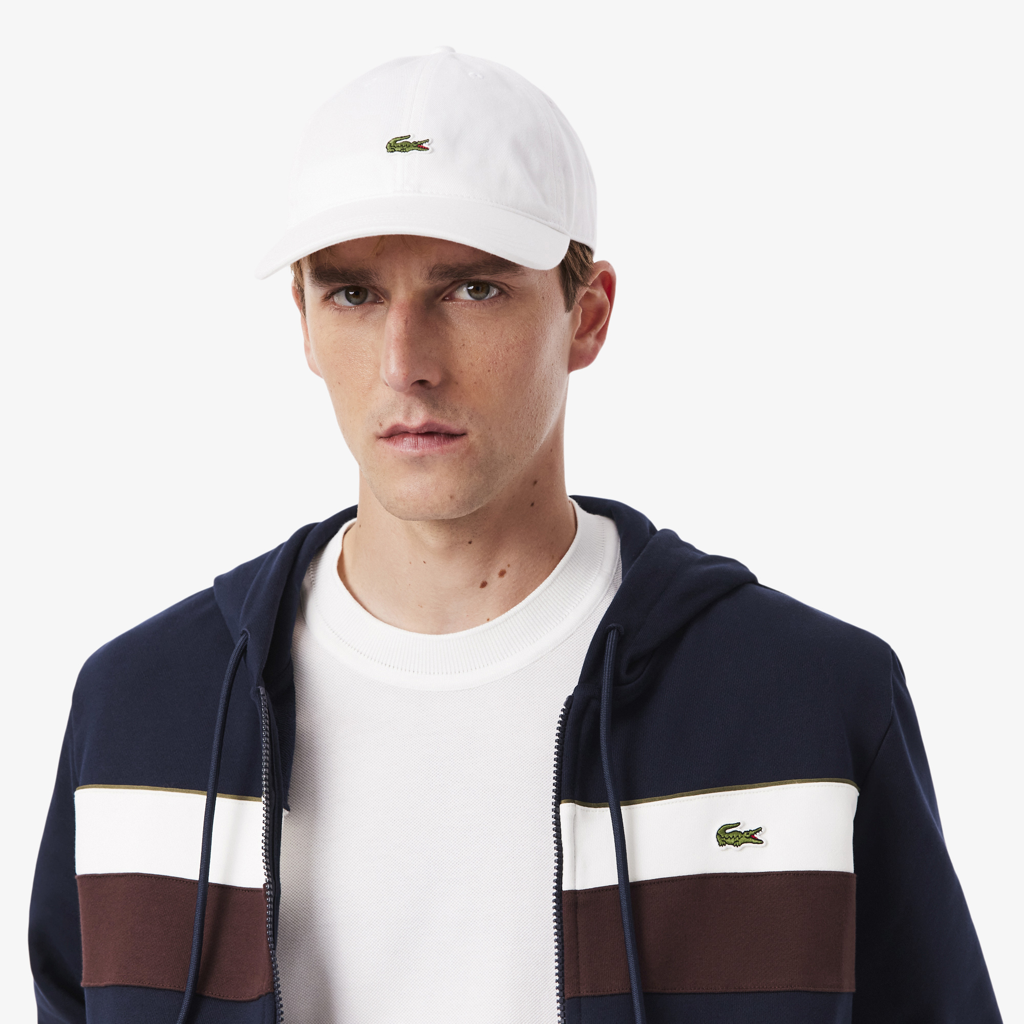 Мужской хлопковый свитшот Lacoste Classic Fit SH5913 синий  Фото 3