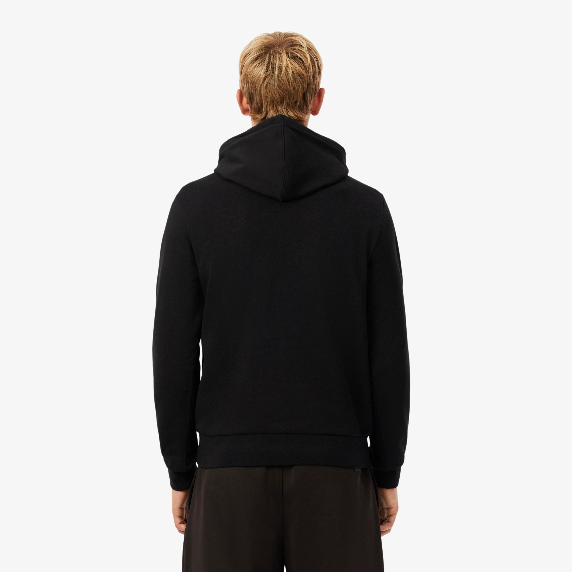 Мужской хлопковый свитшот Lacoste SH8161 чёрный  Фото 2