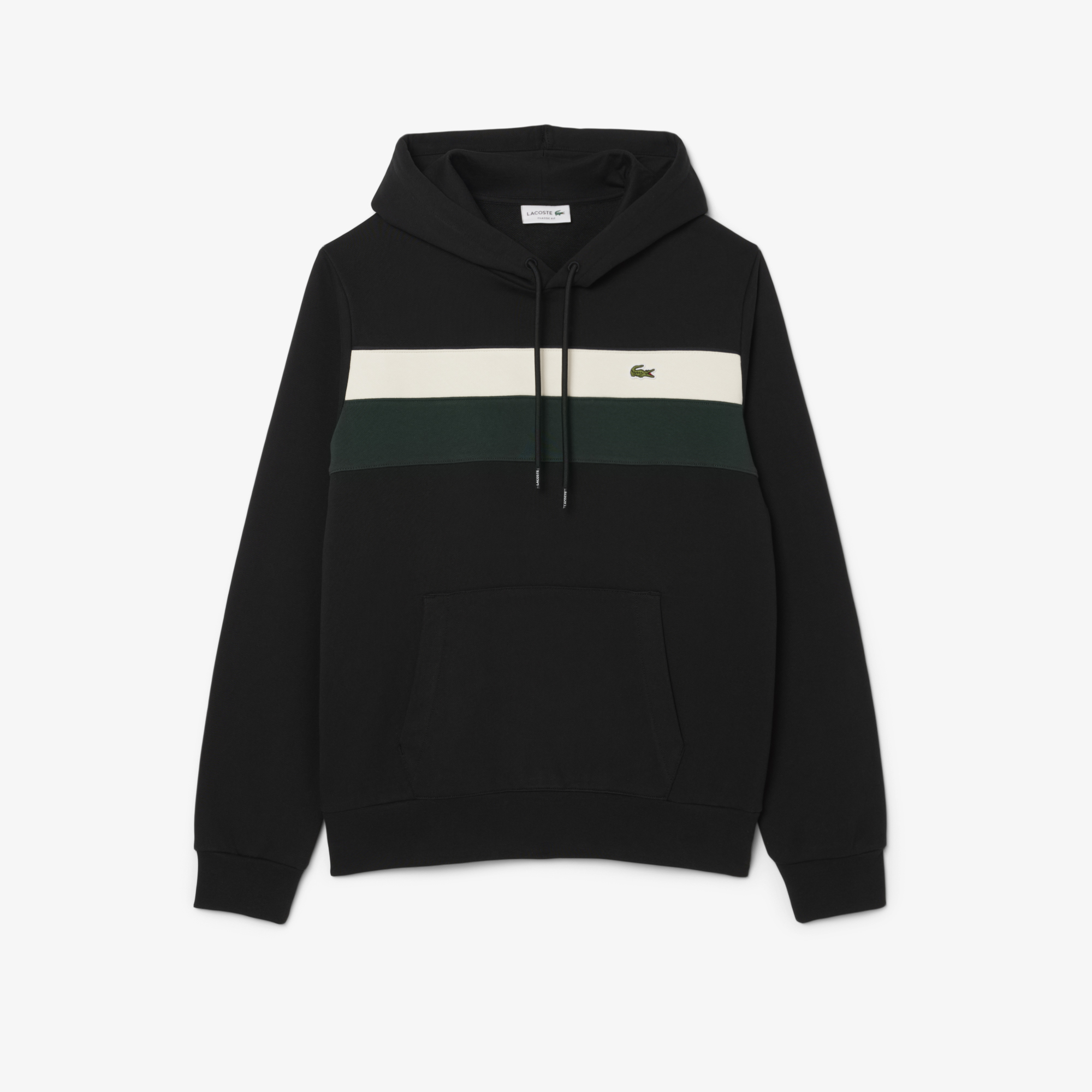 Мужской хлопковый свитшот Lacoste SH8161 чёрный  Фото 4