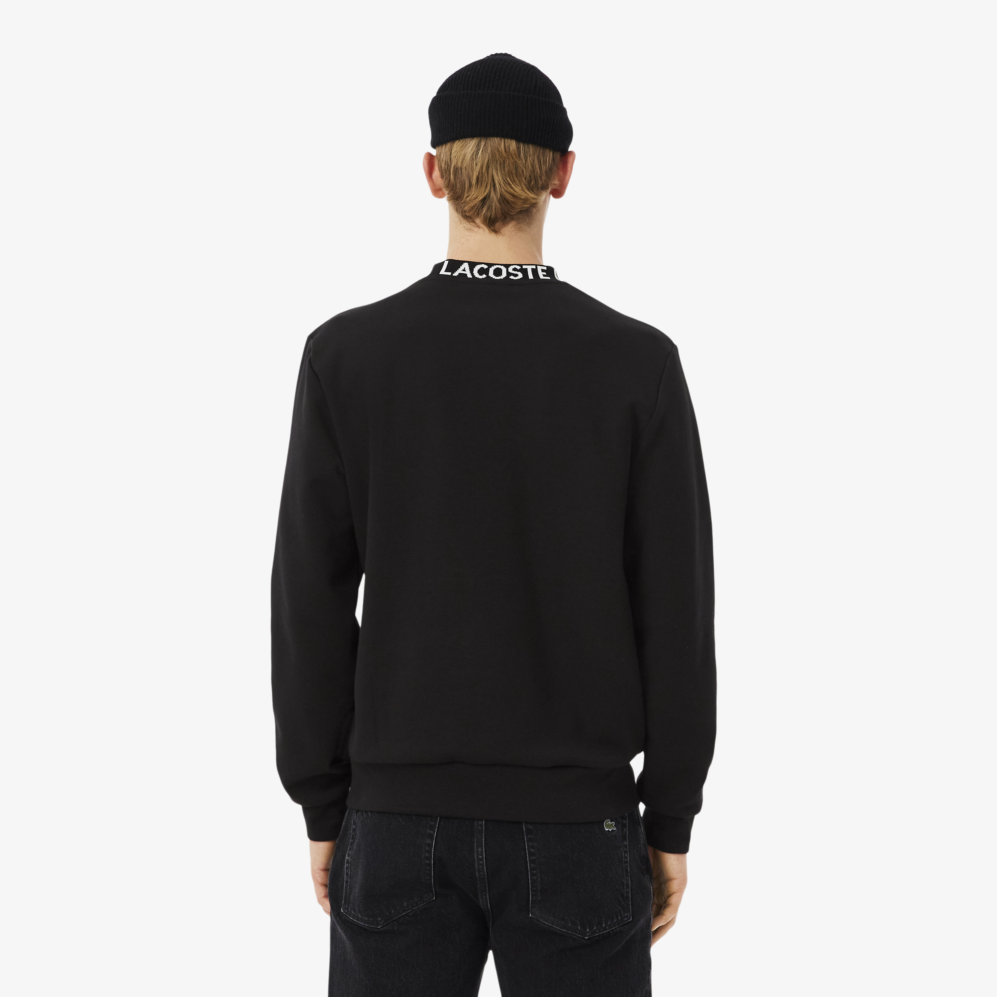 Мужская толстовка Lacoste из эластичного органического хлопка SH9542 чёрный  Фото 2