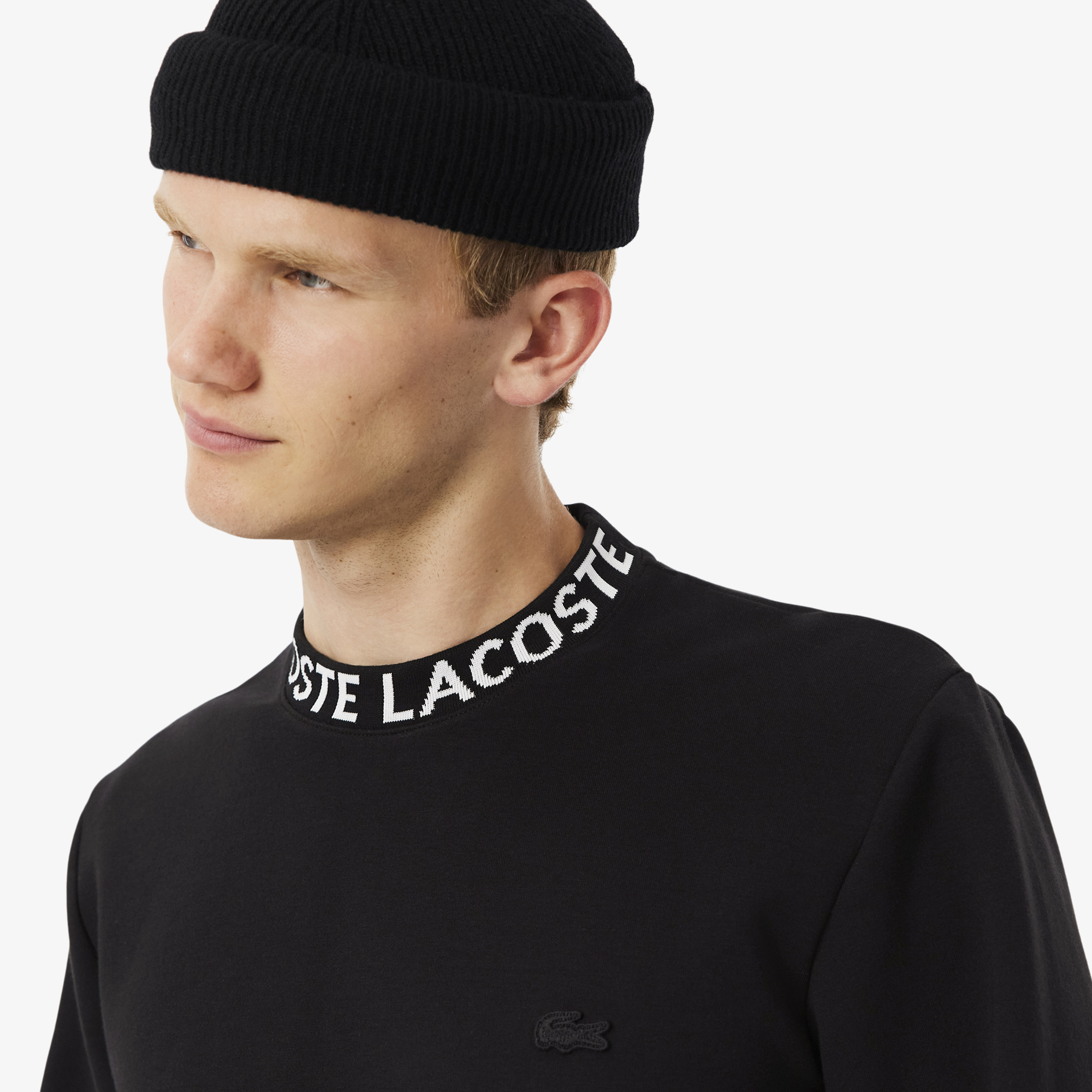 Мужская толстовка Lacoste из эластичного органического хлопка SH9542 чёрный  Фото 3