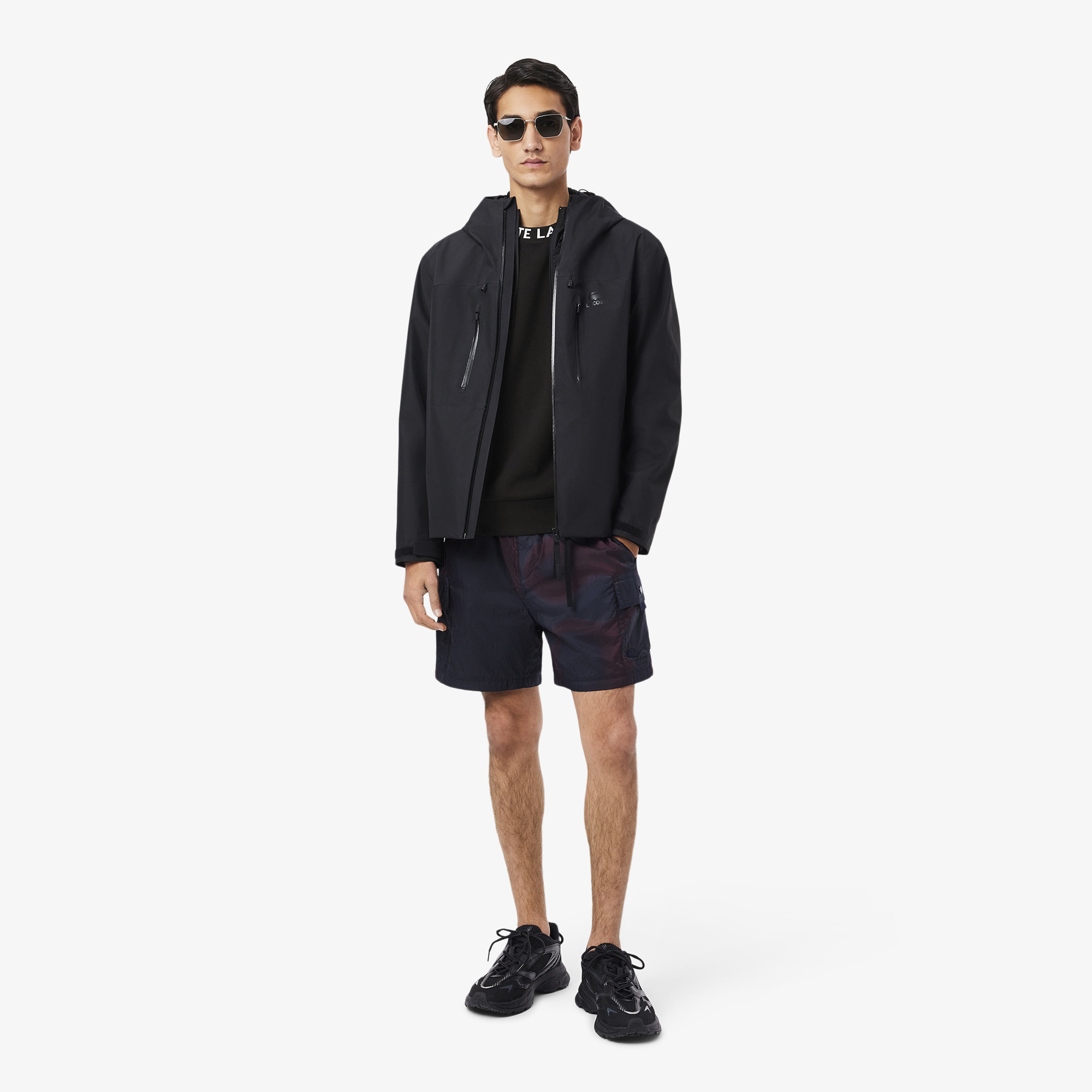 Мужская толстовка Lacoste из эластичного органического хлопка SH9542 чёрный  Фото 4