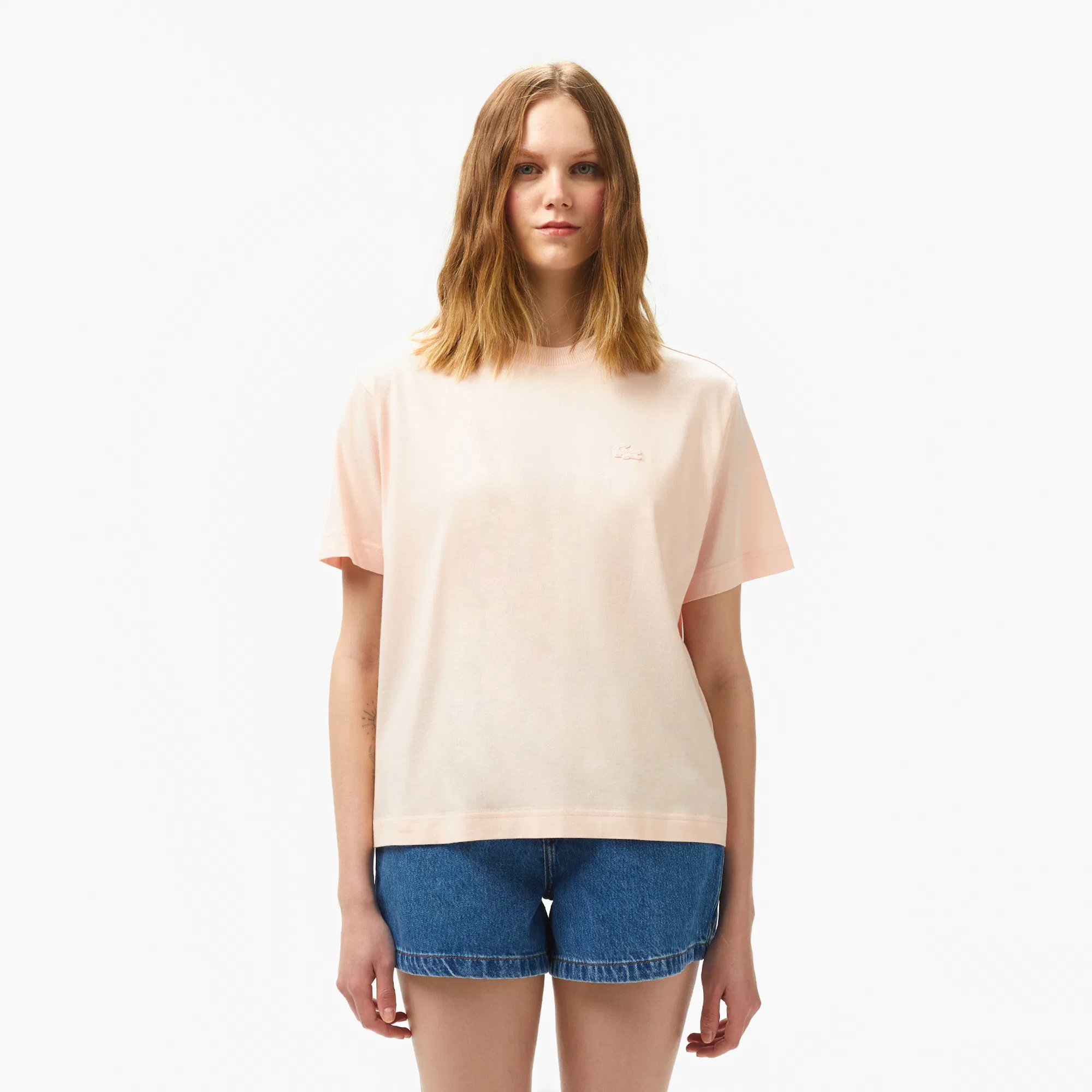 Женская футболка Lacoste TF0503 розовый 
