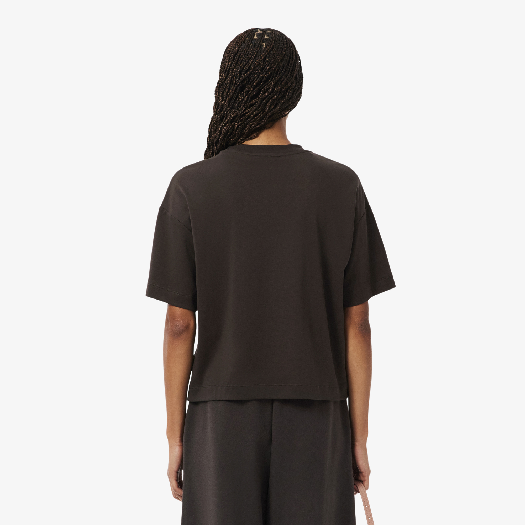 Женская футболка Lacoste TF5242 коричневый  Фото 2