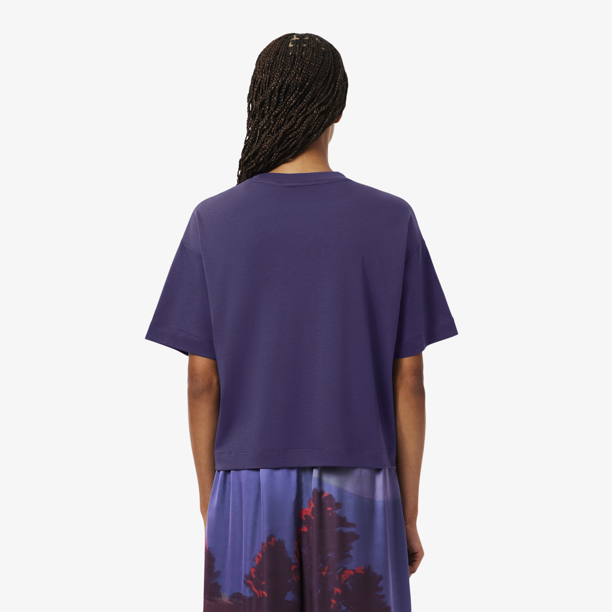 Женская футболка Lacoste TF5242 фиолетовый  Фото 2