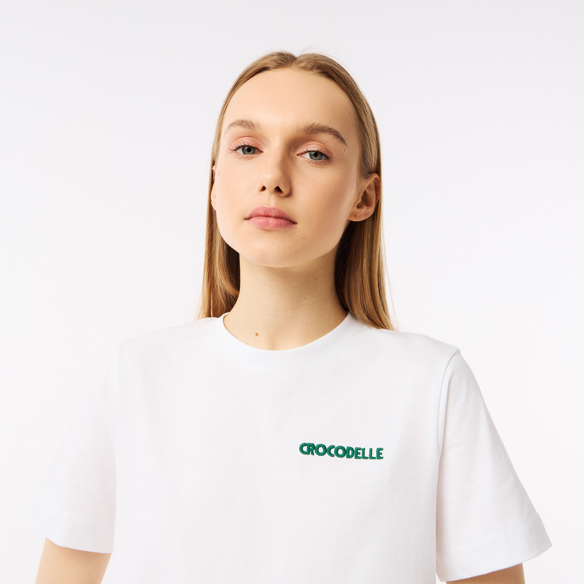 Женская футболка Lacoste TF7267P белый  Фото 3