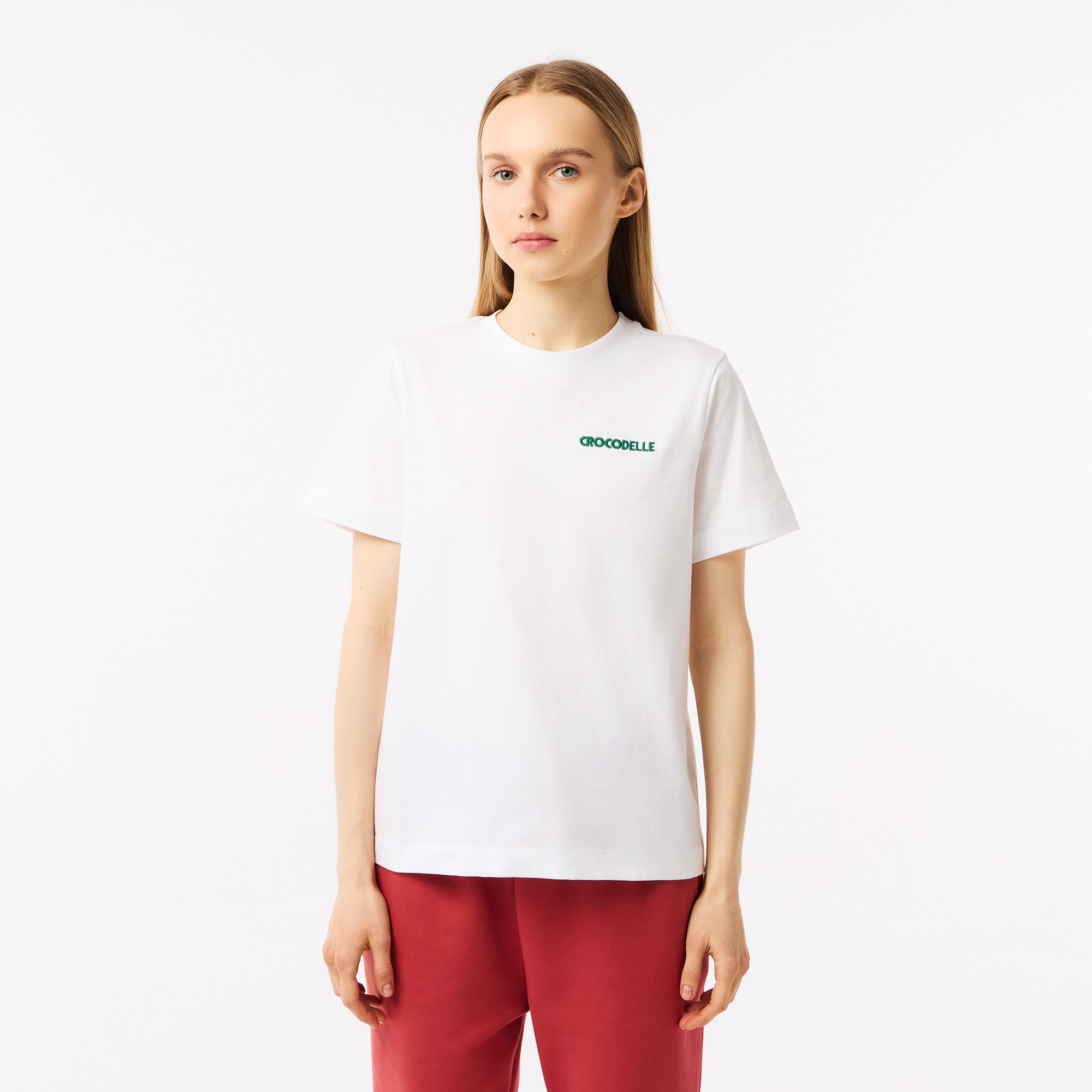 Женская футболка Lacoste TF7267P белый 