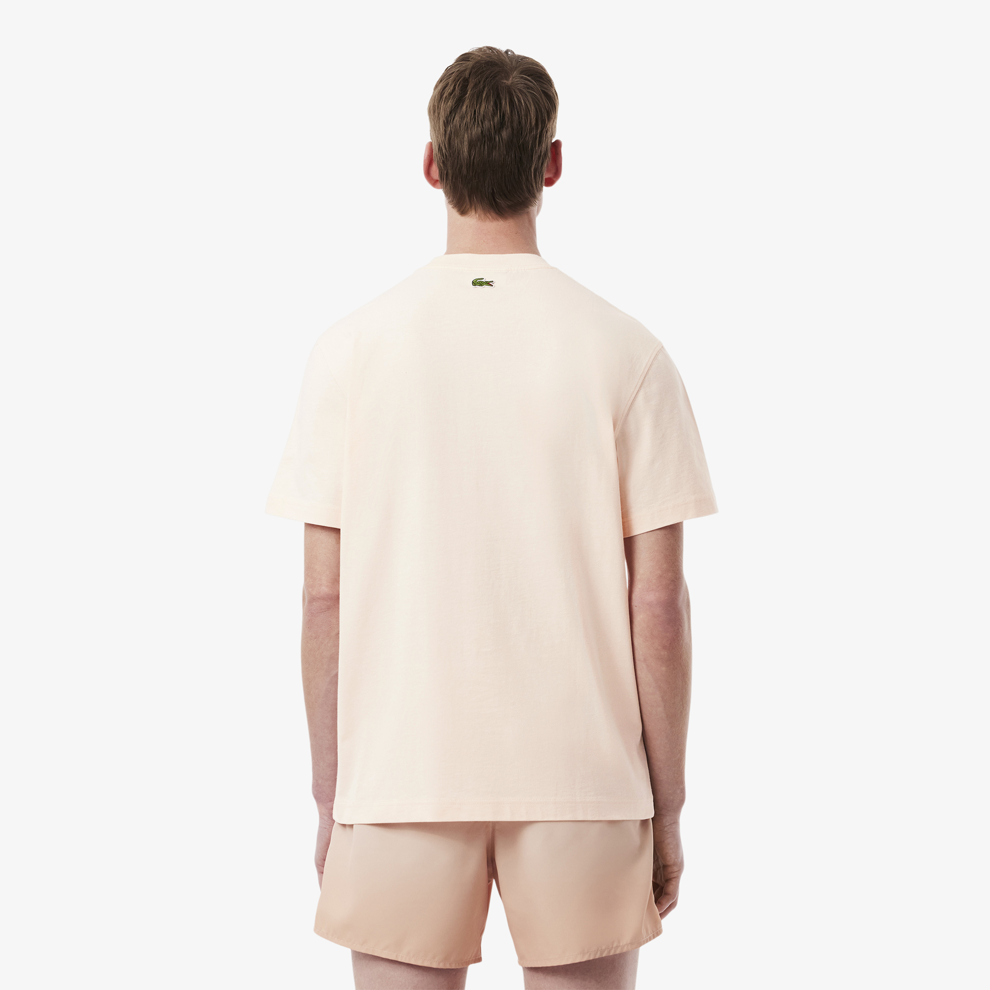 Мужская футболка Lacoste из органического хлопка TH0284 розовый  Фото 2