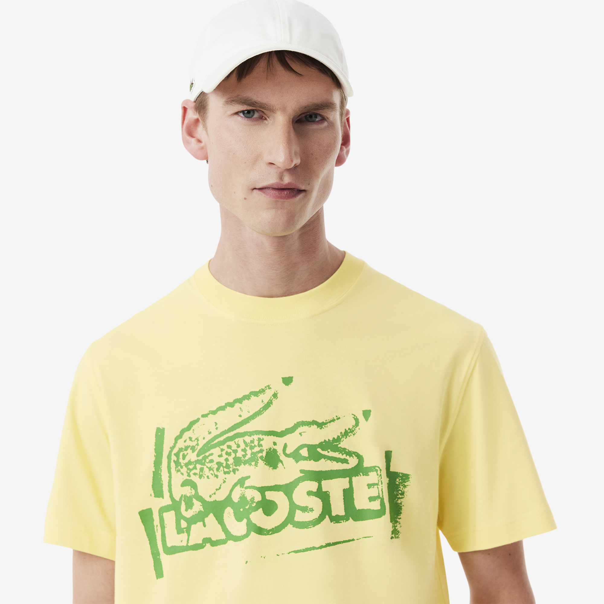 Мужская футболка Lacoste из органического хлопка TH0284 жёлтый  Фото 3