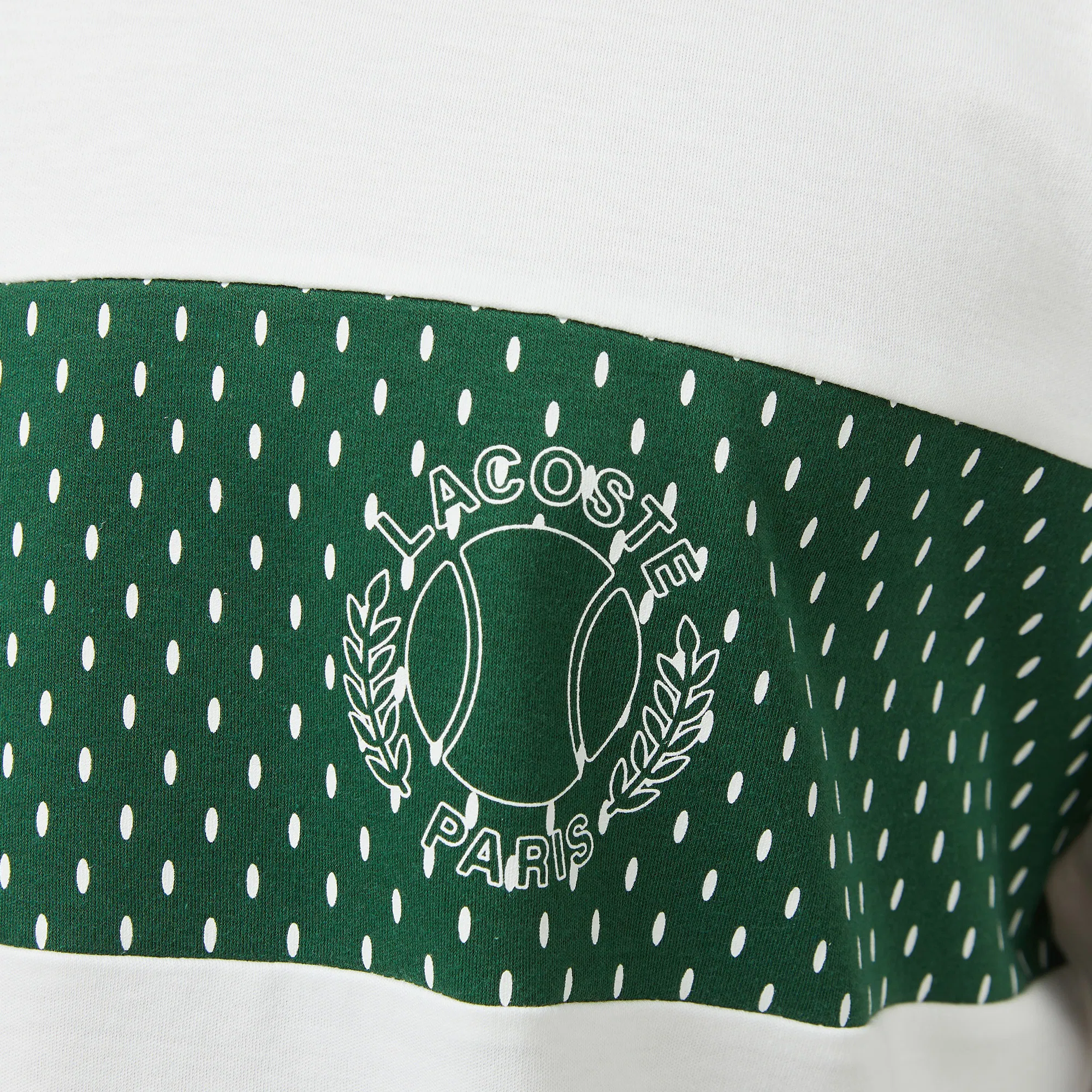 Мужская Футболка Lacoste из хлопка TH0590 белый  Фото 4