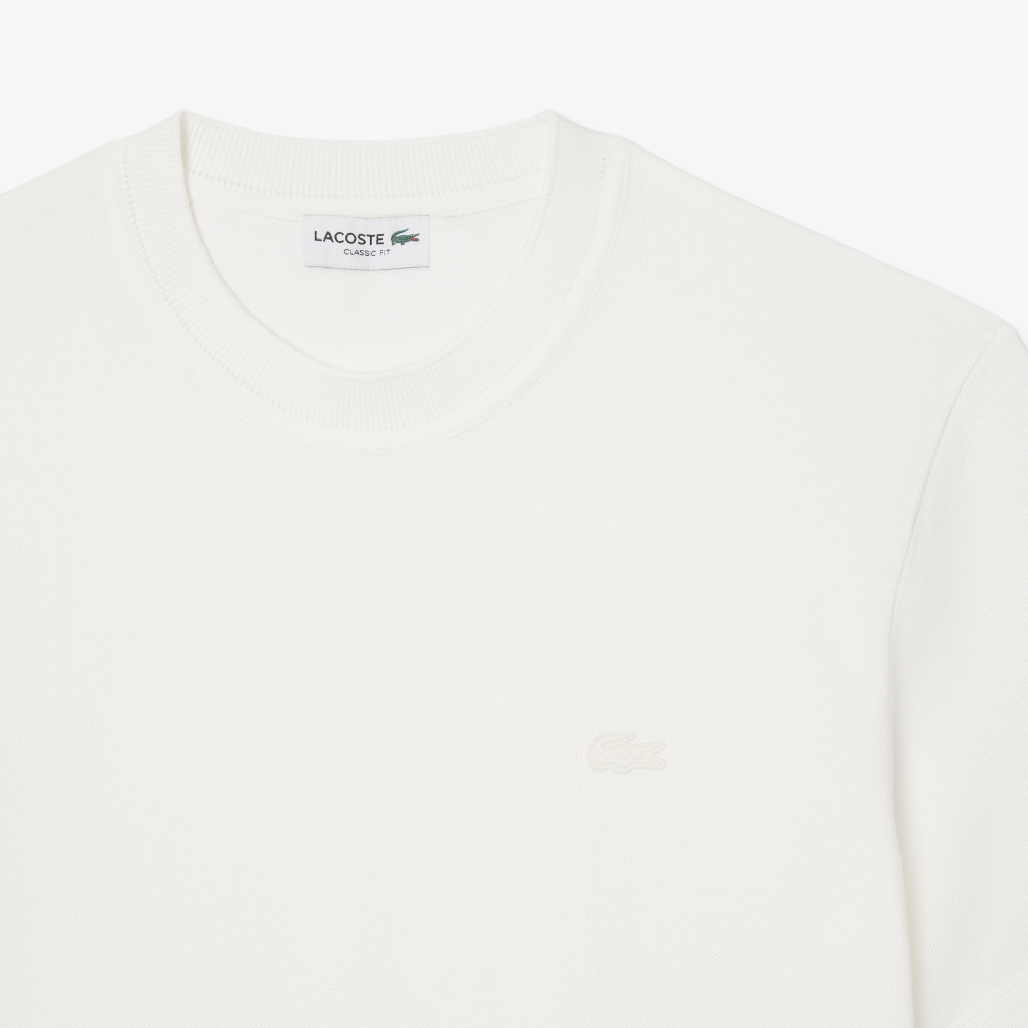 Мужская хлопковая Футболка Lacoste Classic Fit TH5477 белый  Фото 5