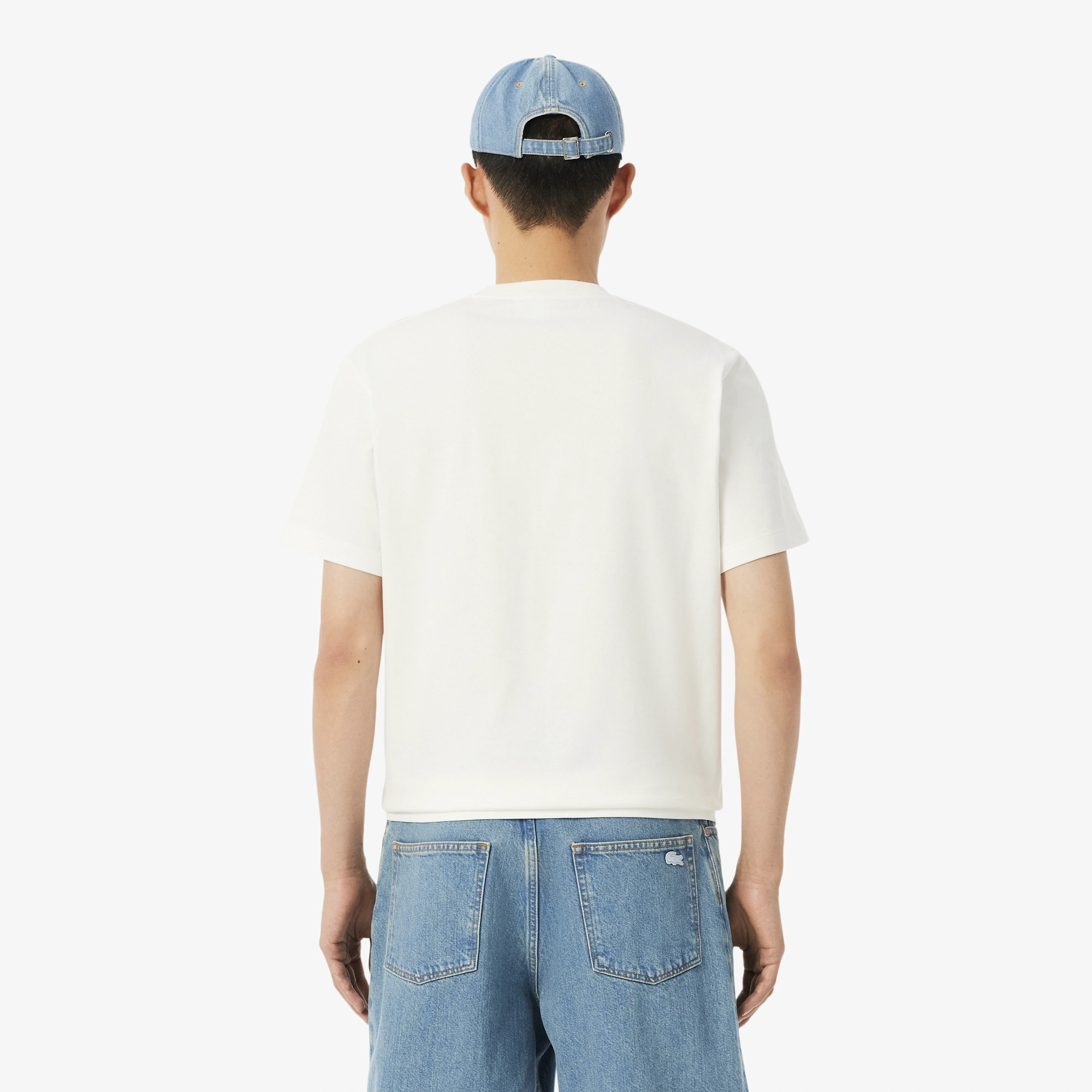 Мужская Футболка Lacoste Classic Fit из органического хлопка TH5899 молочный  Фото 2