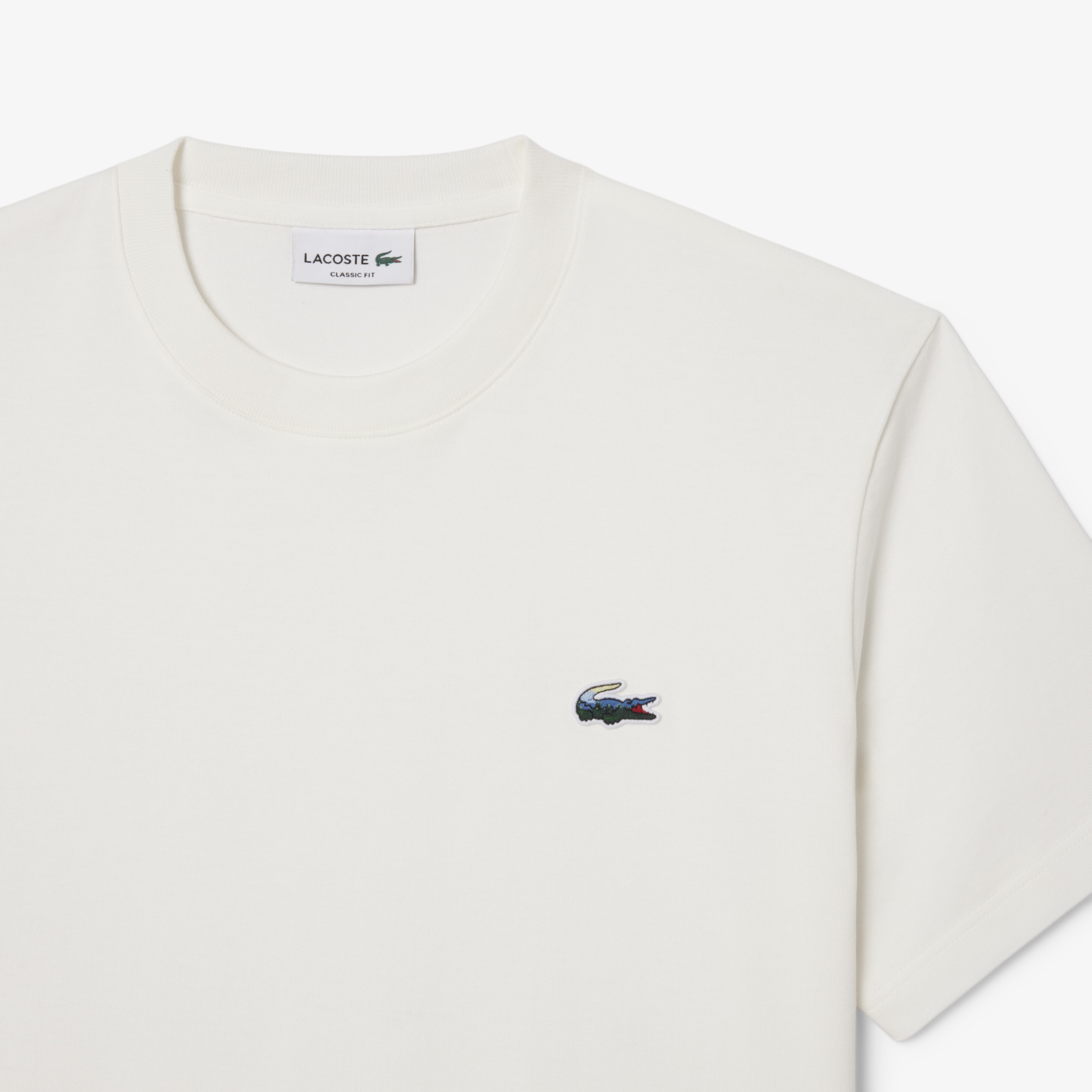 Мужская Футболка Lacoste Classic Fit из органического хлопка TH5899 молочный  Фото 5