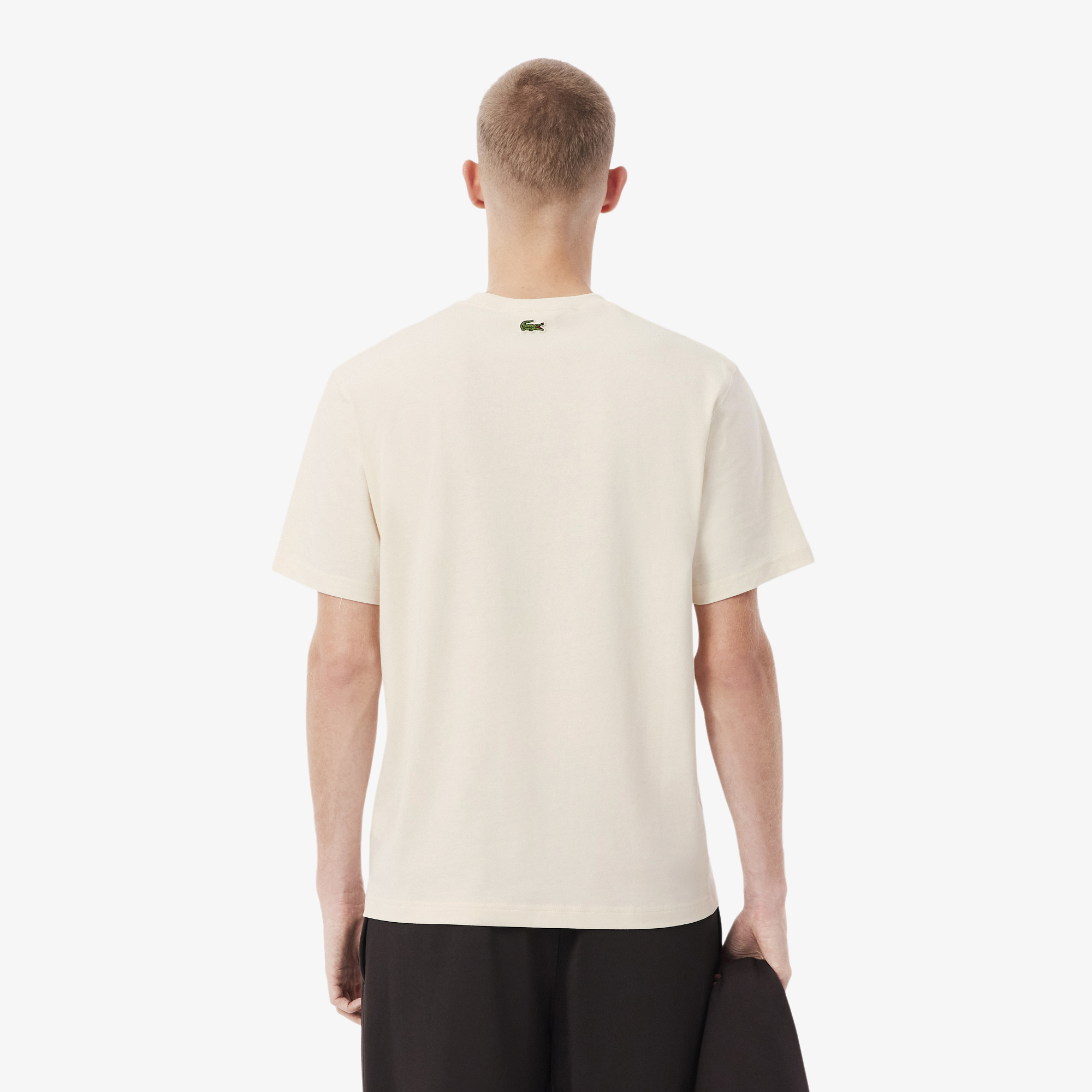 Мужская футболка Lacoste Classic Fit из органического хлопка TH5910 белый  Фото 2