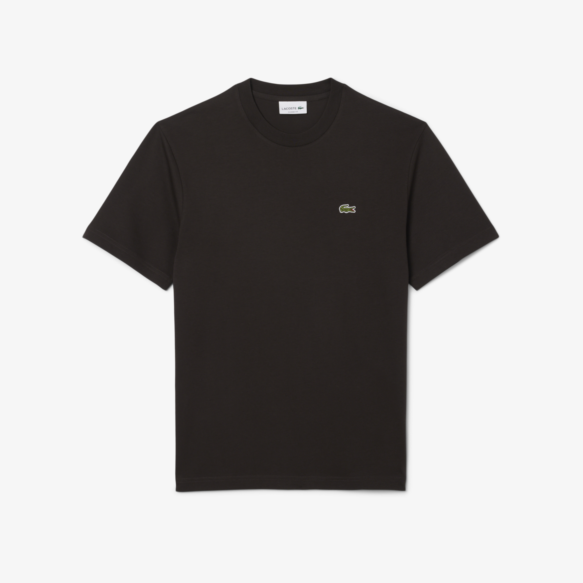 Мужская хлопковая футболка Lacoste с коротким рукавом TH7318 коричневый  Фото 4