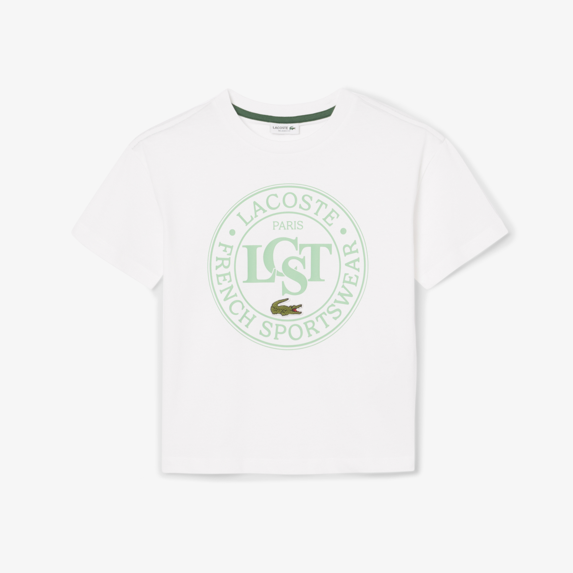 Детская футболка Lacoste из хлопка с контрастным значком