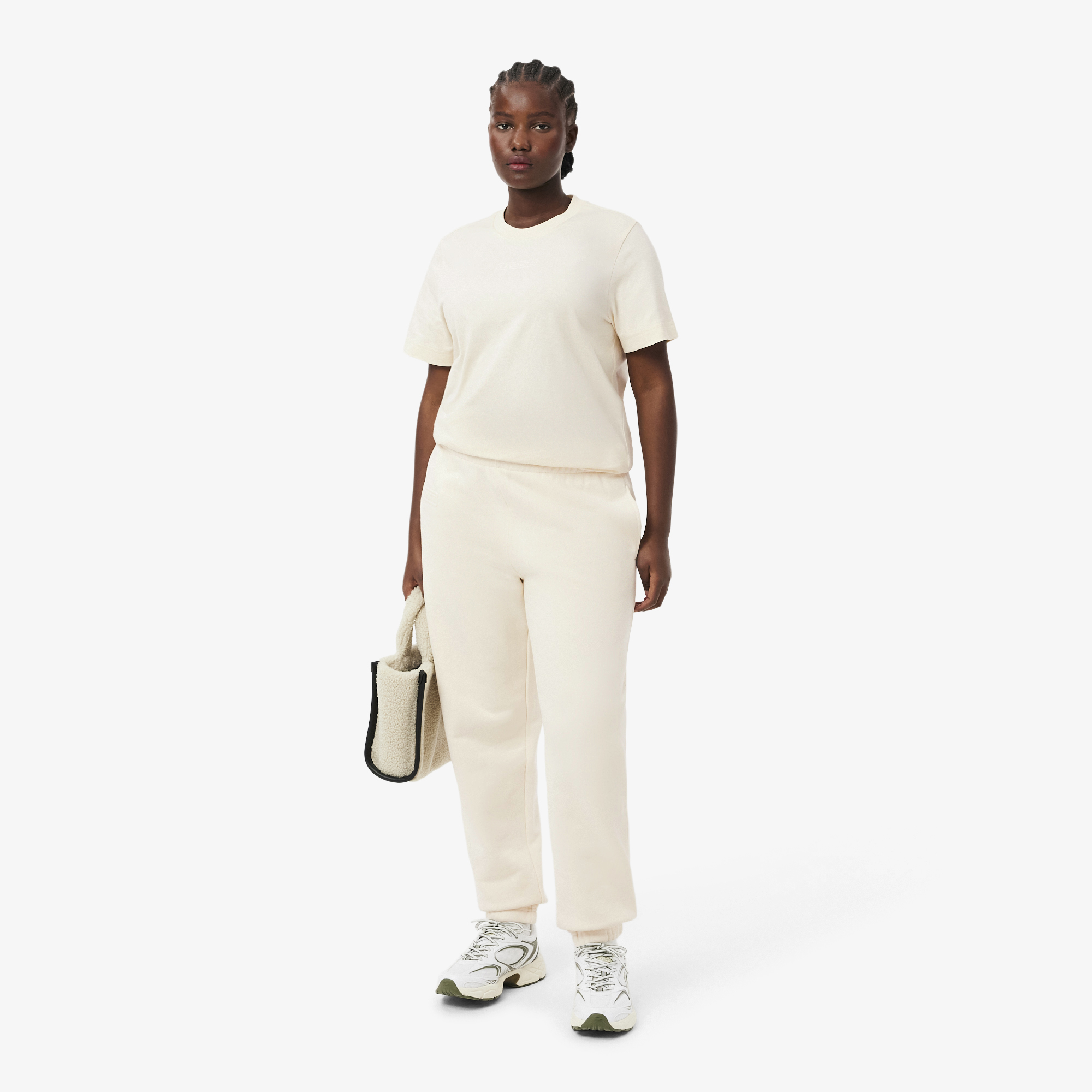 Женские спортивные брюки Lacoste из органического хлопка XF0353 белый  Фото 5