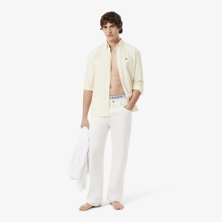 Мужские хлопковые трикотажные трусы-боксеры Lacoste (3шт.)