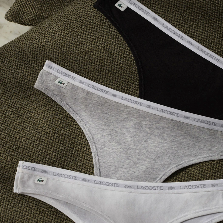 Женские трусы Lacoste из эластичного хлопка (3шт.)