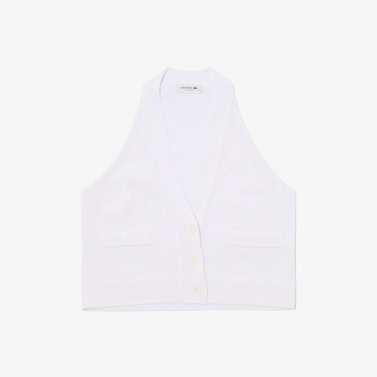 Женский лёгкий кардиган Lacoste без рукавов