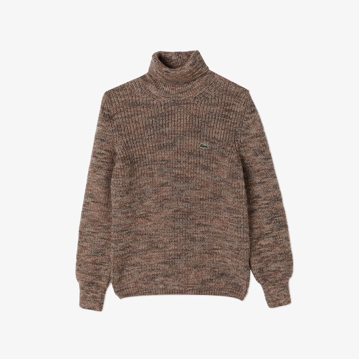 Женский шерстяной свитер Lacoste с высоким воротом