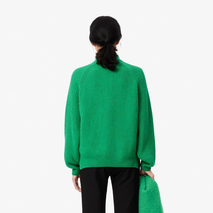 Женский шерстяной свитер Lacoste на молнии