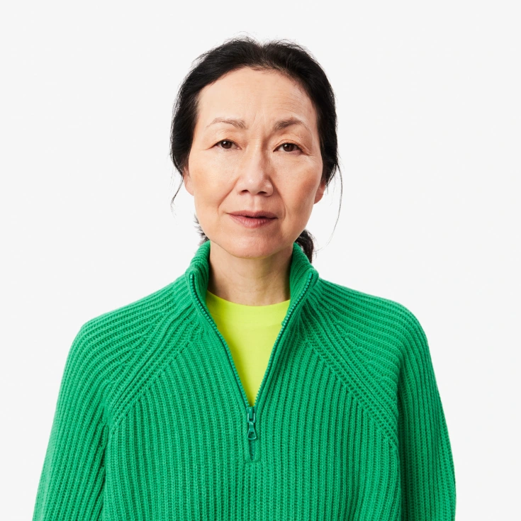 Женский шерстяной свитер Lacoste на молнии