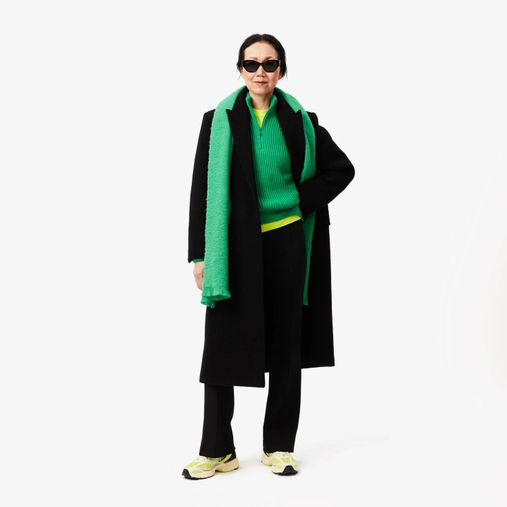 Женский шерстяной свитер Lacoste на молнии