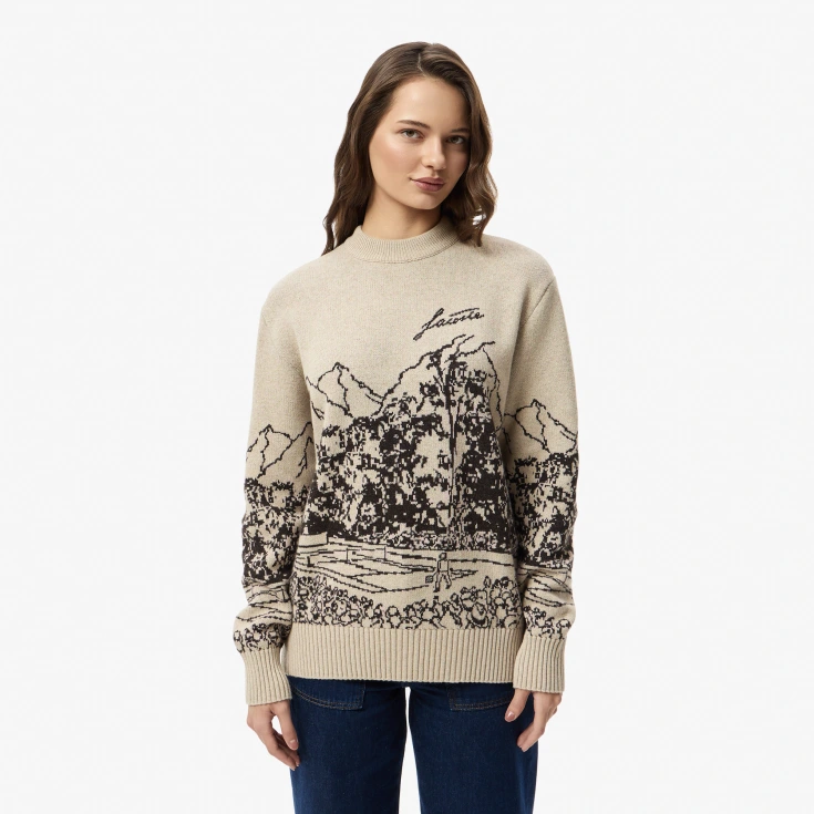 Женский свитер Lacoste с принтом RELAXED FIT